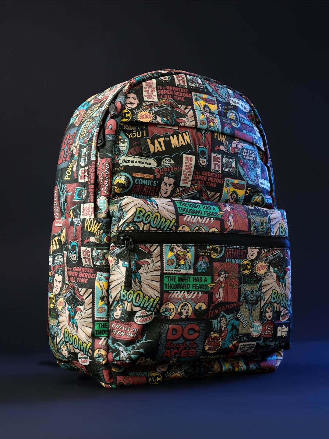 

The Souled Store Unisex Graphic DC Vintage Backpack, Black