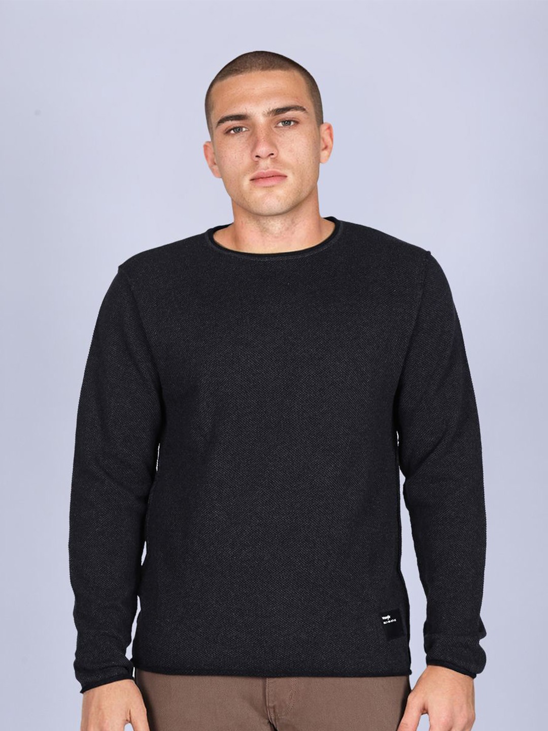 

Wrangler Men Solid Regular Fit Sweater, Charcoal