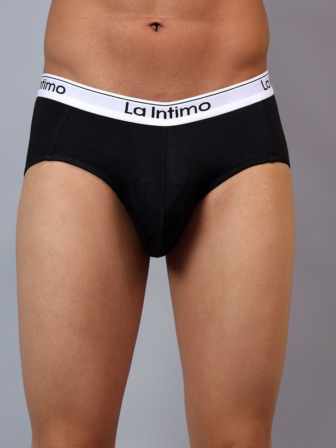 

La Intimo Low-Rise Basic Briefs LXMUBR01BK, Black