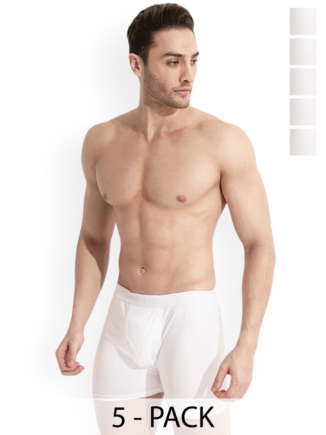 

Rupa Pack Of 5 Pure Combed Cotton Trunks Frontline-DWIF-White-5--80