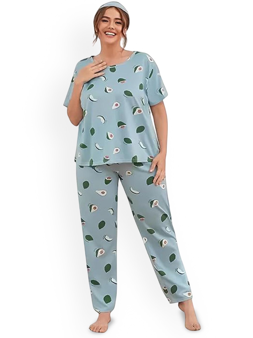 

Softwrap Women Printed Night suit, Blue