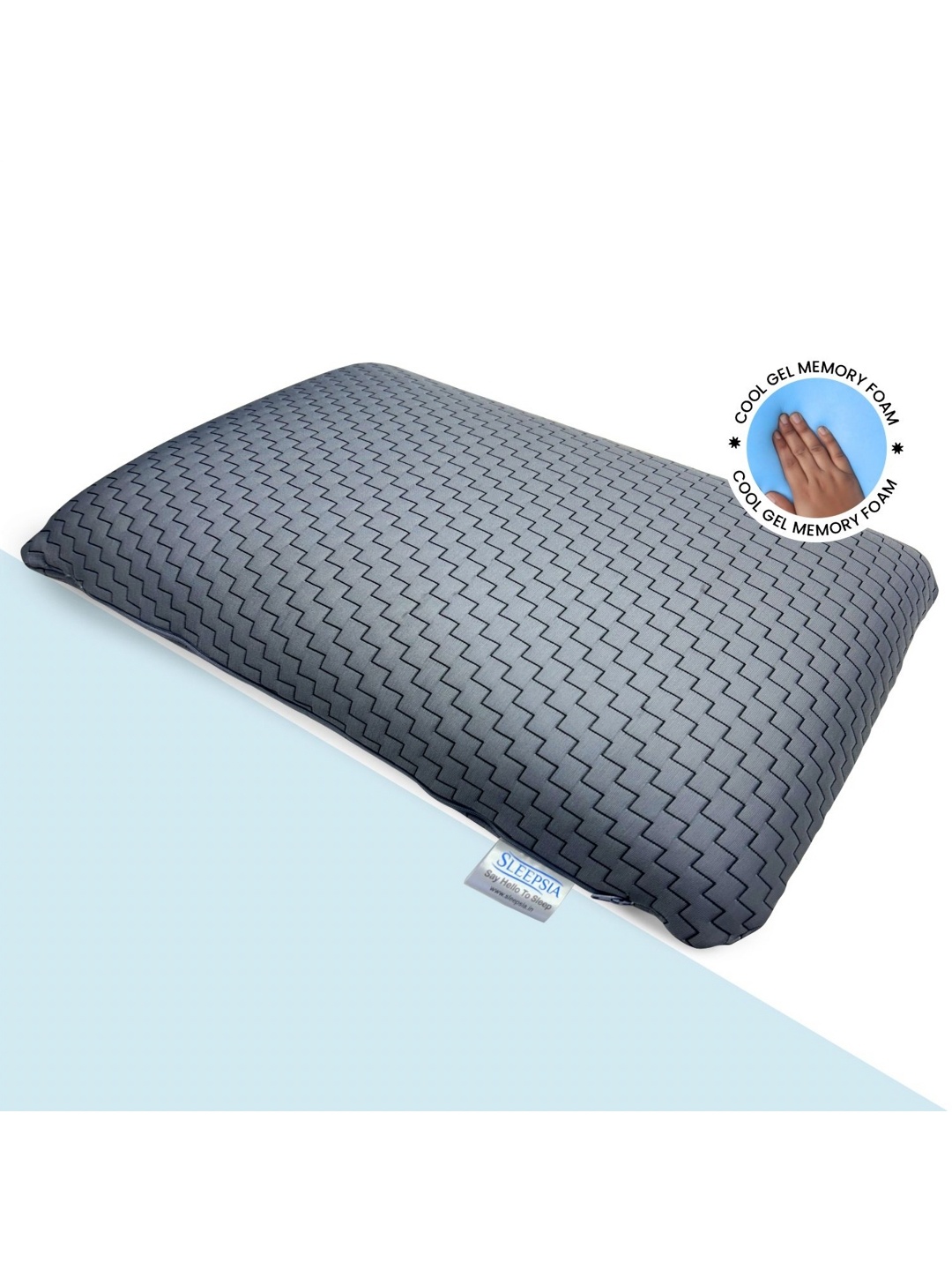 

Sleepsia Grey Memory Foam Filled Orthopedic Cervical Gel Standard Bed Pillow