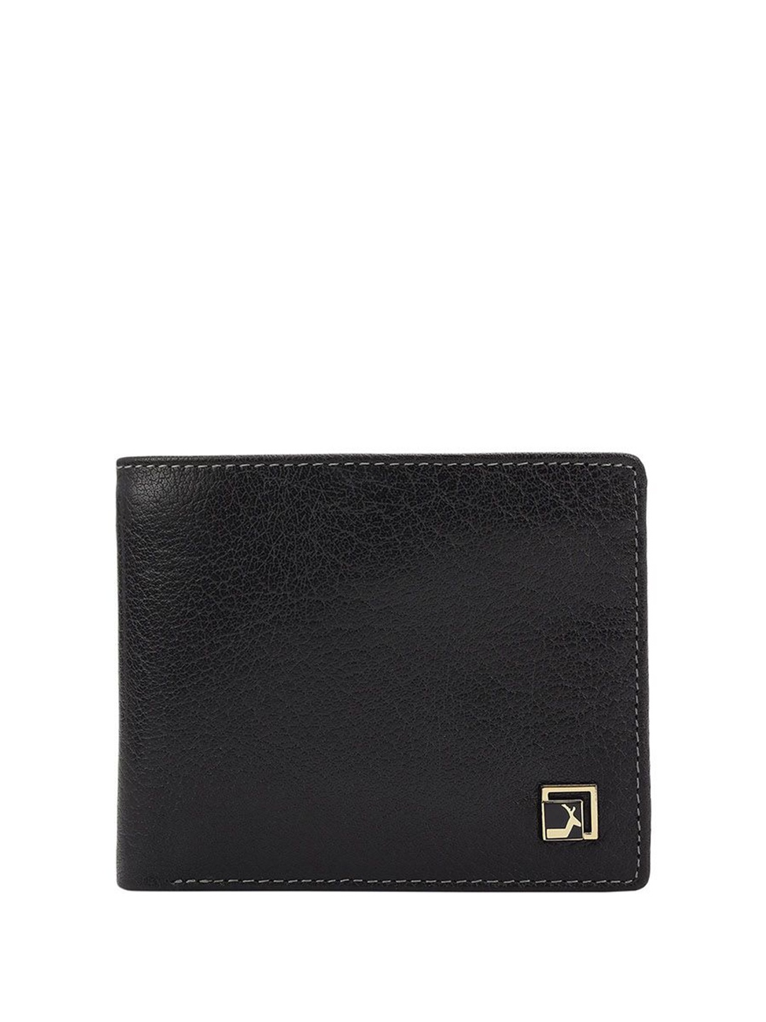 

Da Milano Men Leather Two Fold Wallet, Black