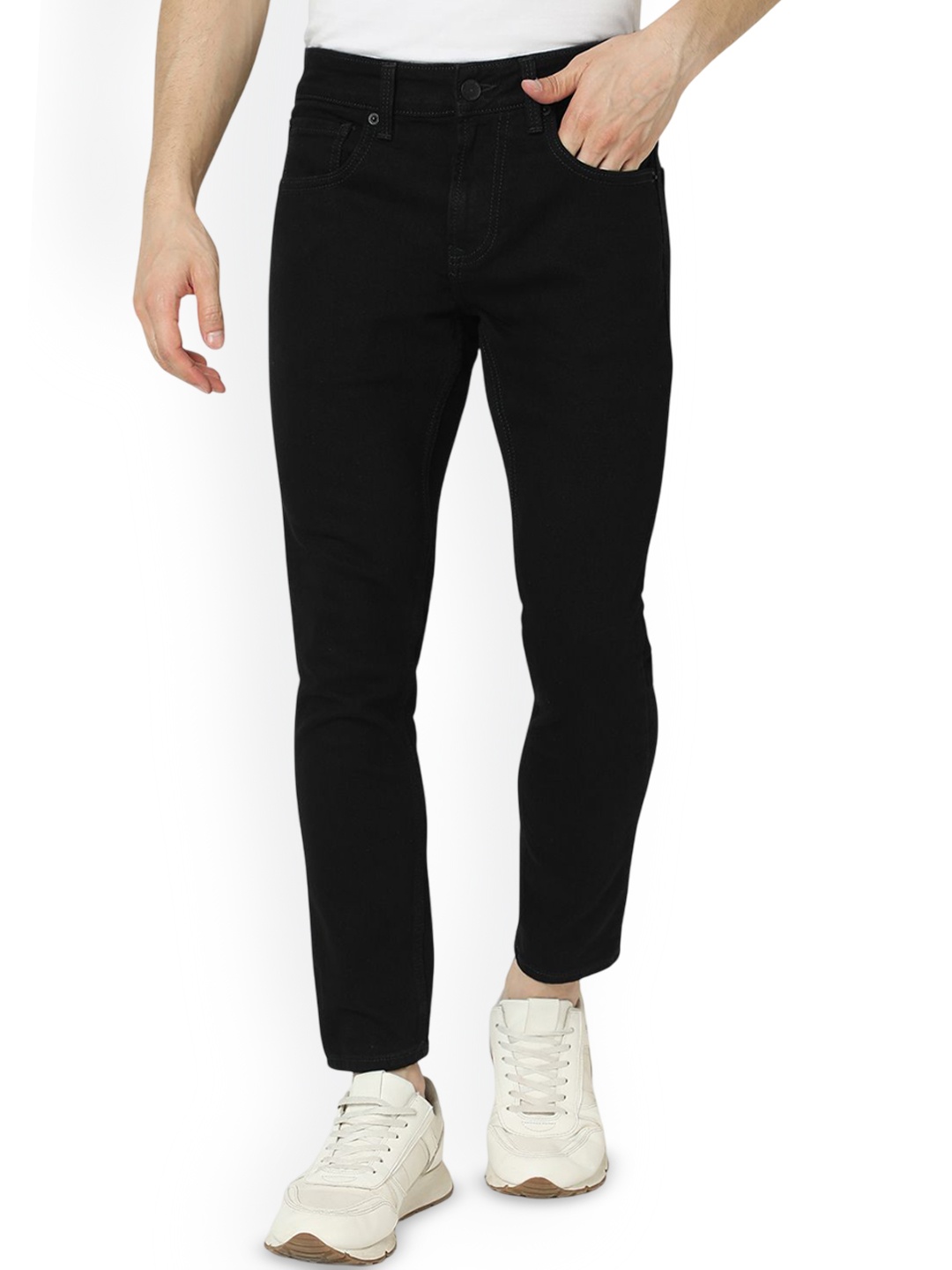 

SPYKAR Men Mid-Rise Slim Fit Jeans, Black