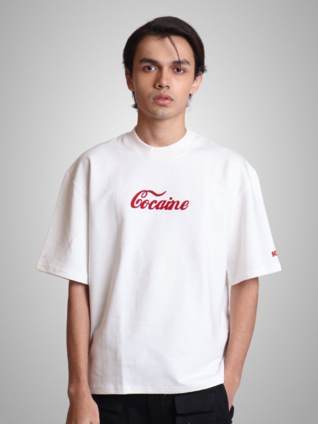 

sorta.Unisex Korean Oversized Handcrafted T-shirt, White