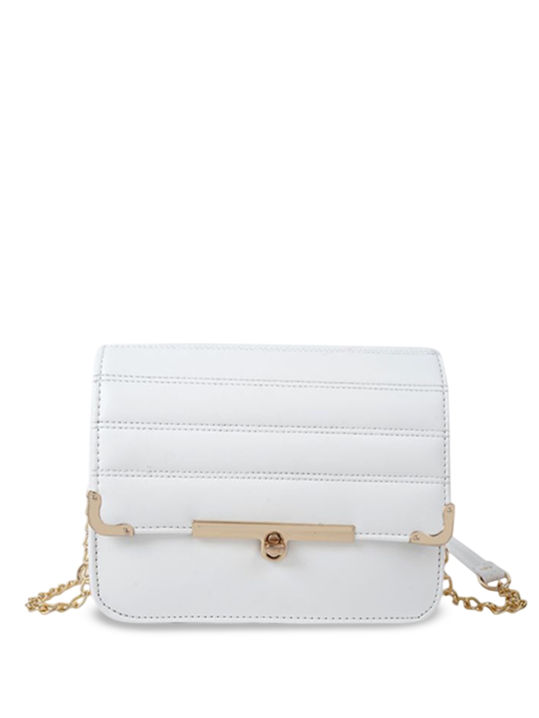 

SPOTIC Women Solid Crossbody Leather Sling Bag, White