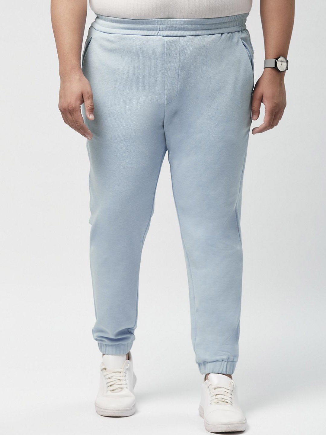 

Fashion Men Plus Size Regular Fit Mid-Rise Joggers, Blue