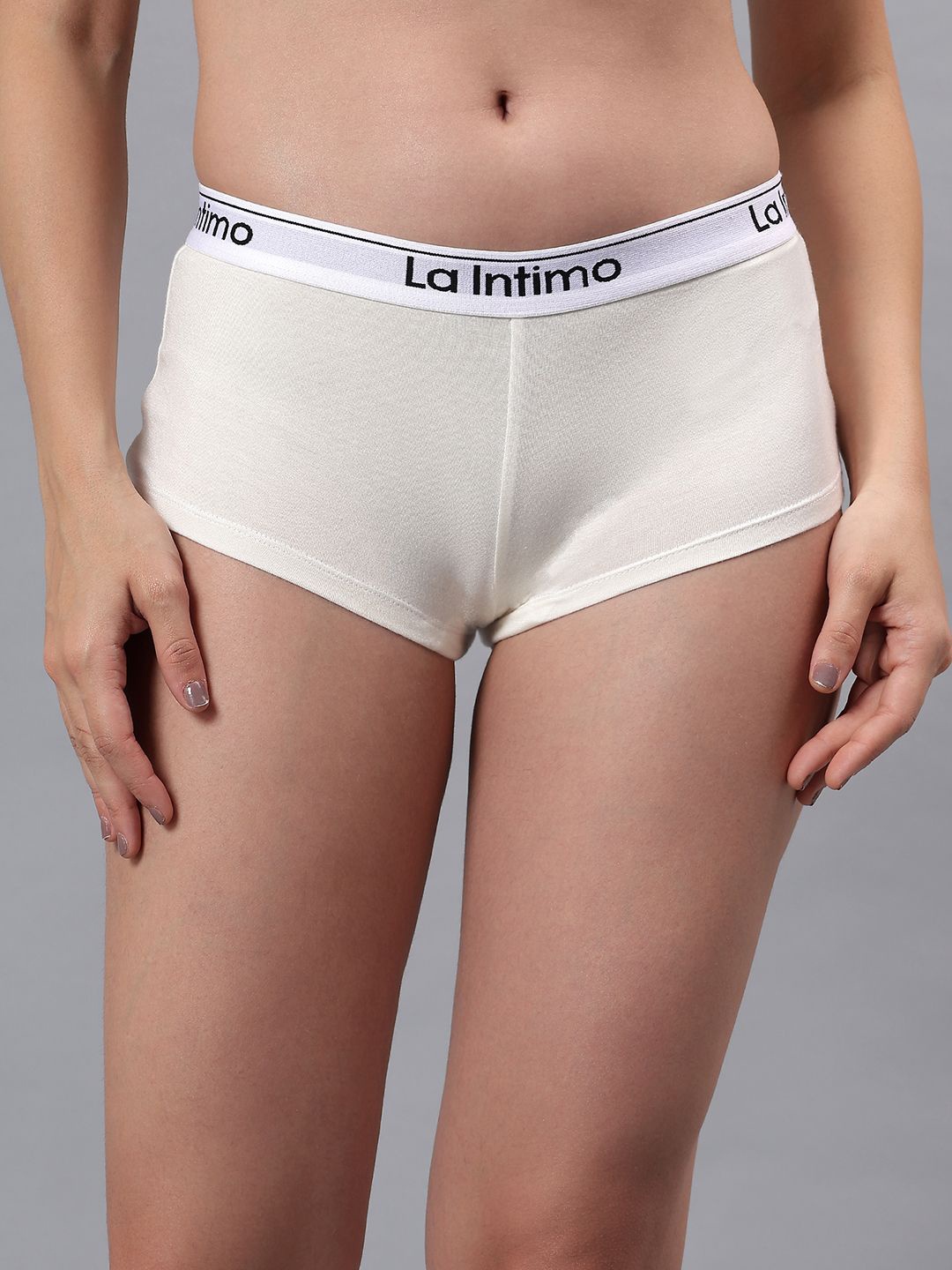 

La Intimo Mid-Rise Boy Short Briefs LXFUBS01CM, Cream