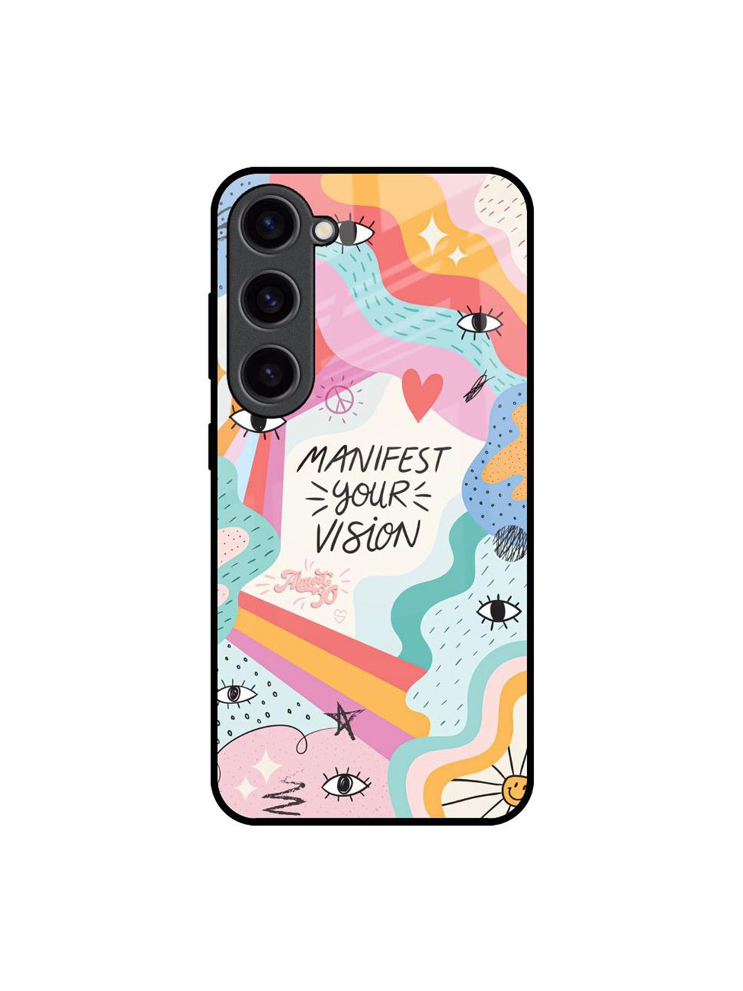 

QRIOH Vision Manifest Printed Samsung Galaxy S23 Back Case, White
