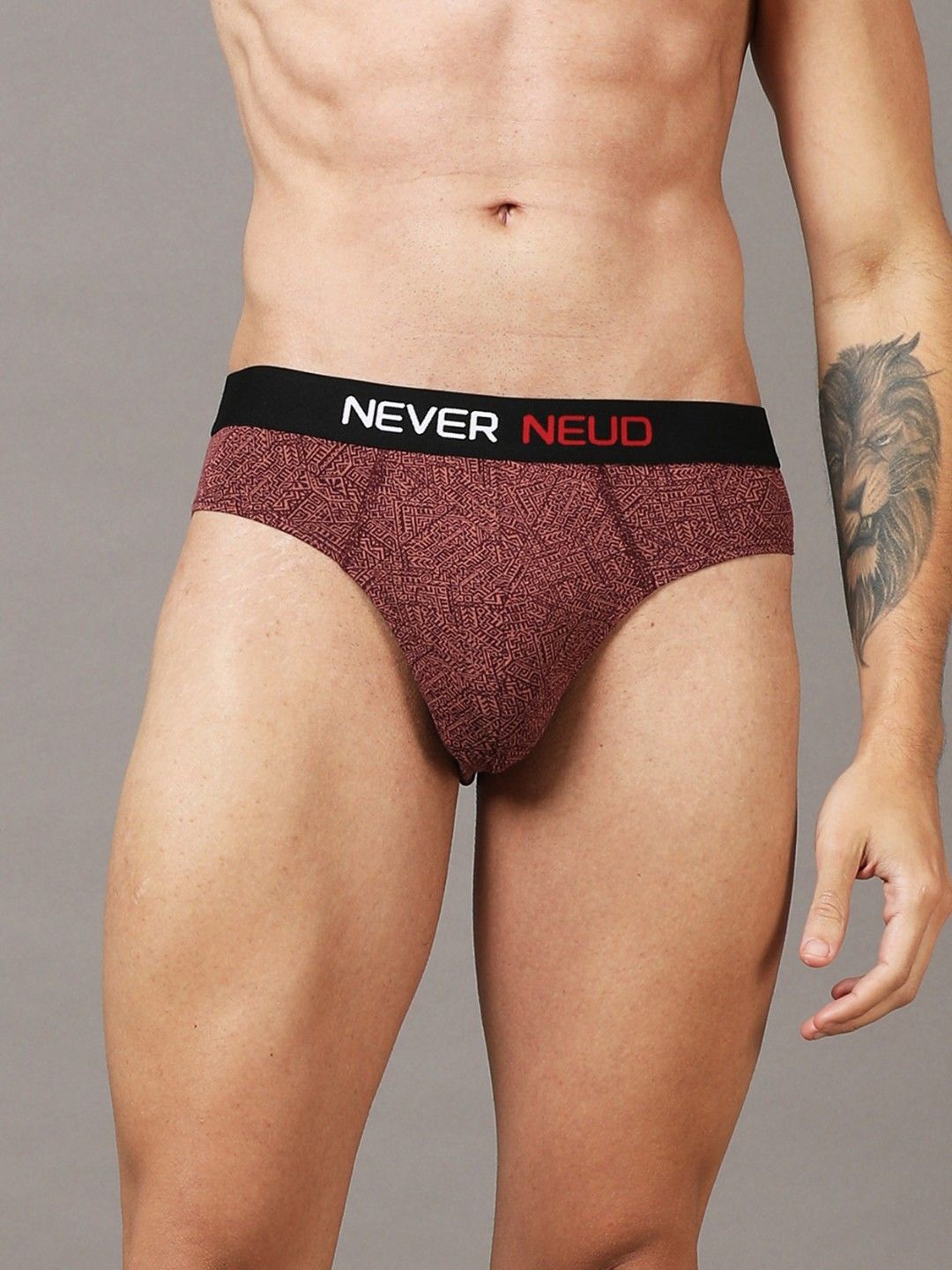 

NEVER NEUD Basic Briefs NN01-M1601-S, Brown