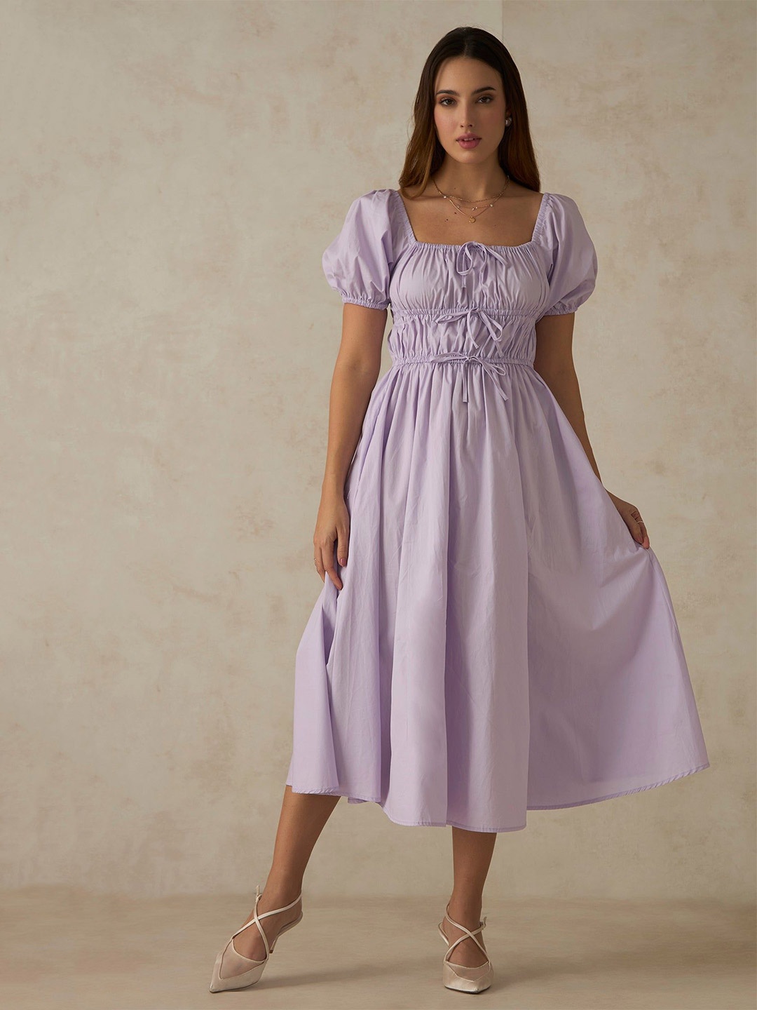 

Virgio Zorelle Purple Tie Detail Dress