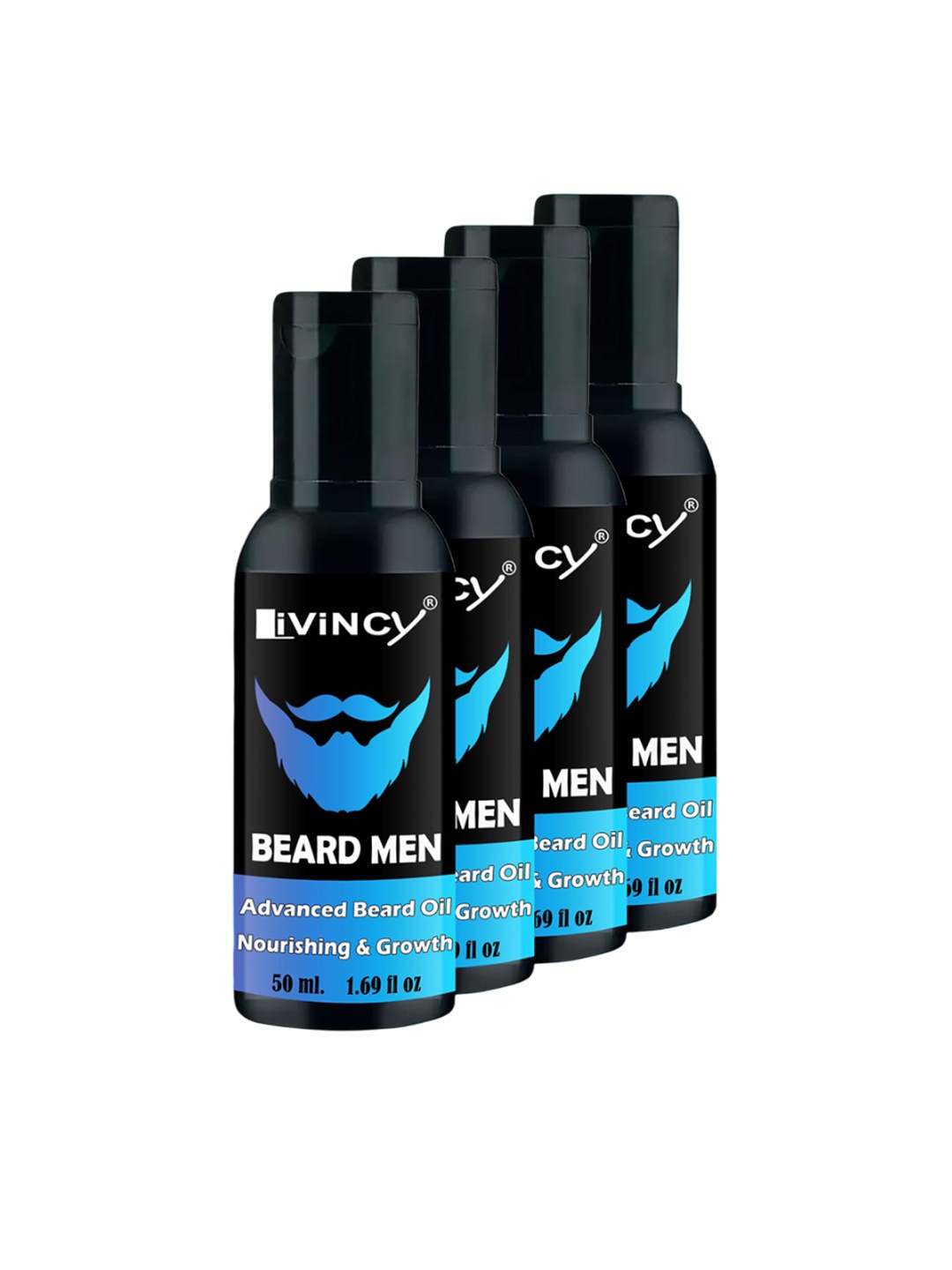 

LIVINCY Set Of 4 Advanced Vitamin E Beard & Scalp Hair Oil - 50 ml Each, Black