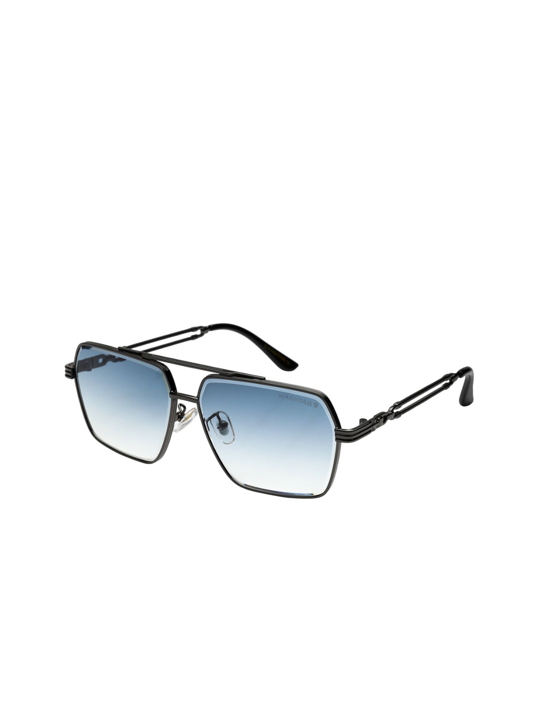 

HASHTAG EYEWEAR Unisex Rectangle Sunglasses SEVA-5G29-GN GRY-Gradient, Grey