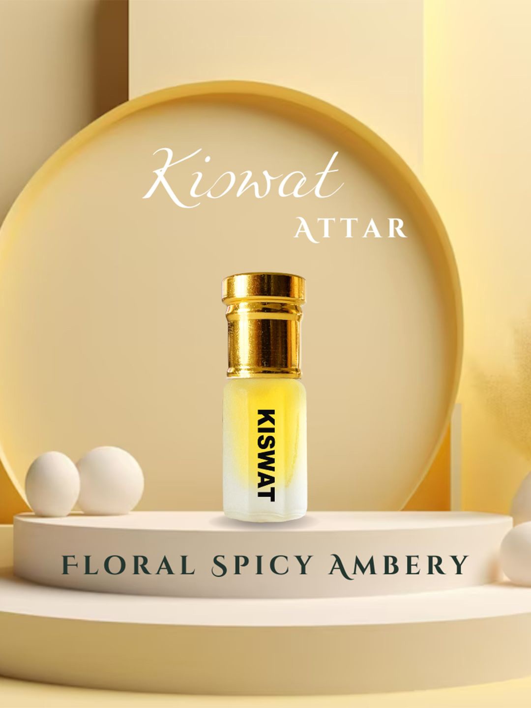 

AZHEROUD Kiswat Long Lasting & Alcohol Free Attar - 3 ml, Yellow