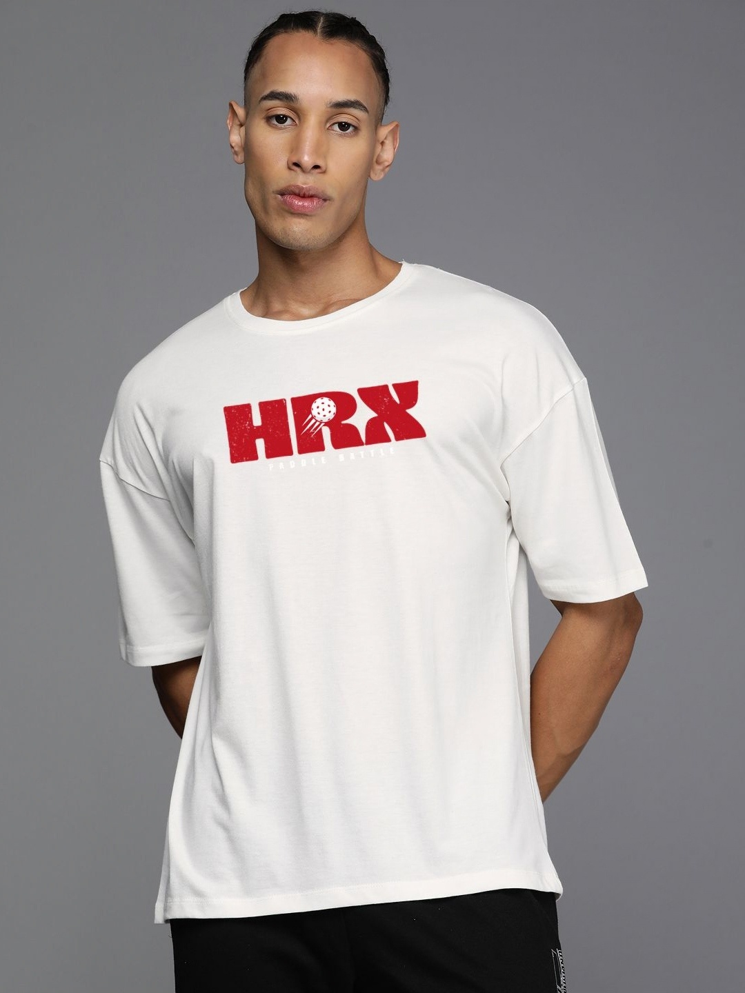 

HRX by Hrithik Roshan Off-White Pickleball Sports T-Shirt