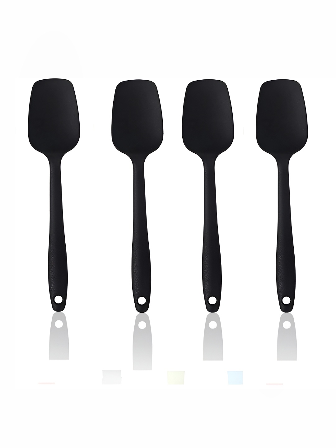 

Baskety Set Of 4 Black Baking Silicone Spoon Spatula