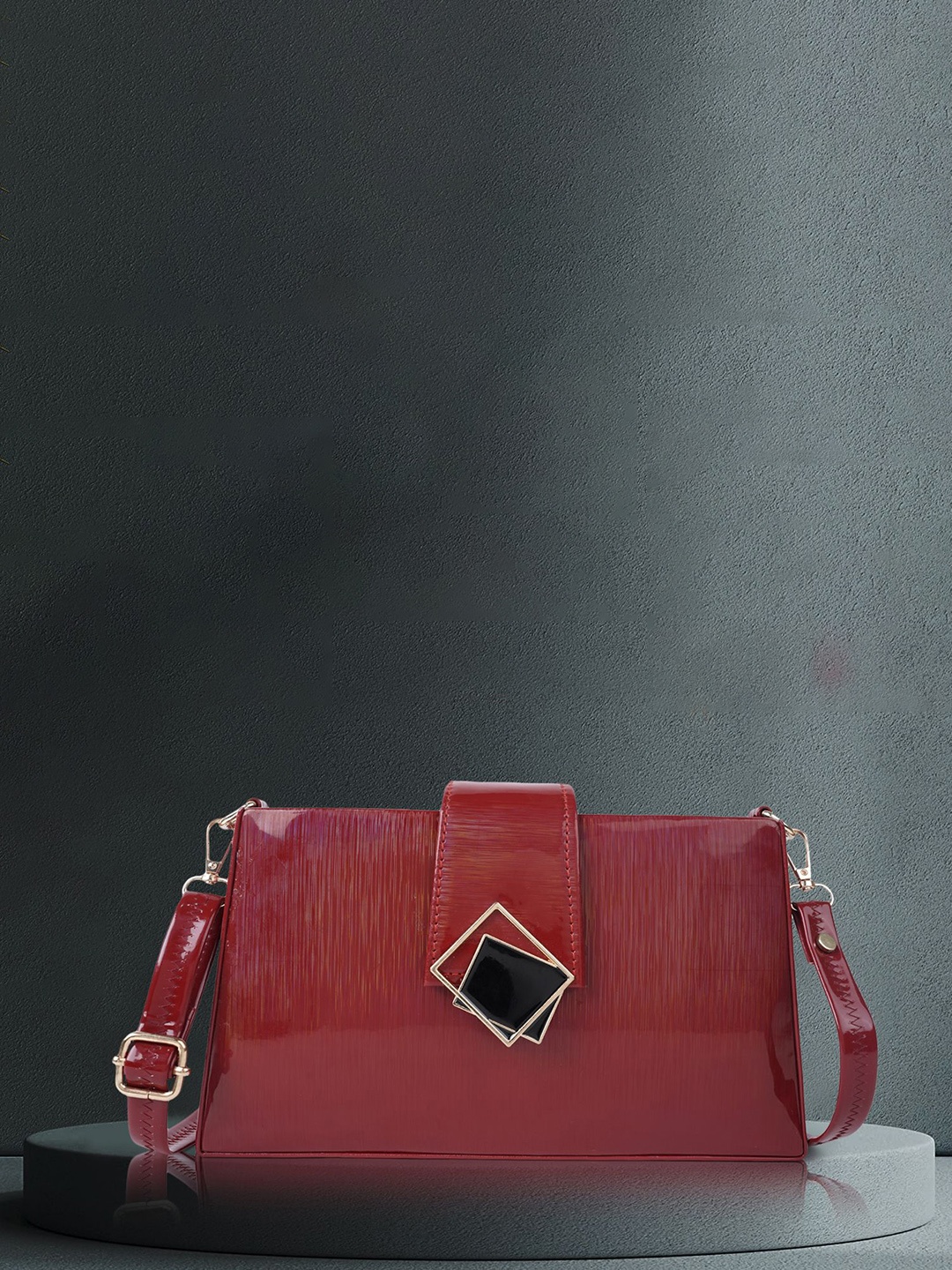 

SPOTIC Women Solid Crossbody Leather Sling Bag, Maroon