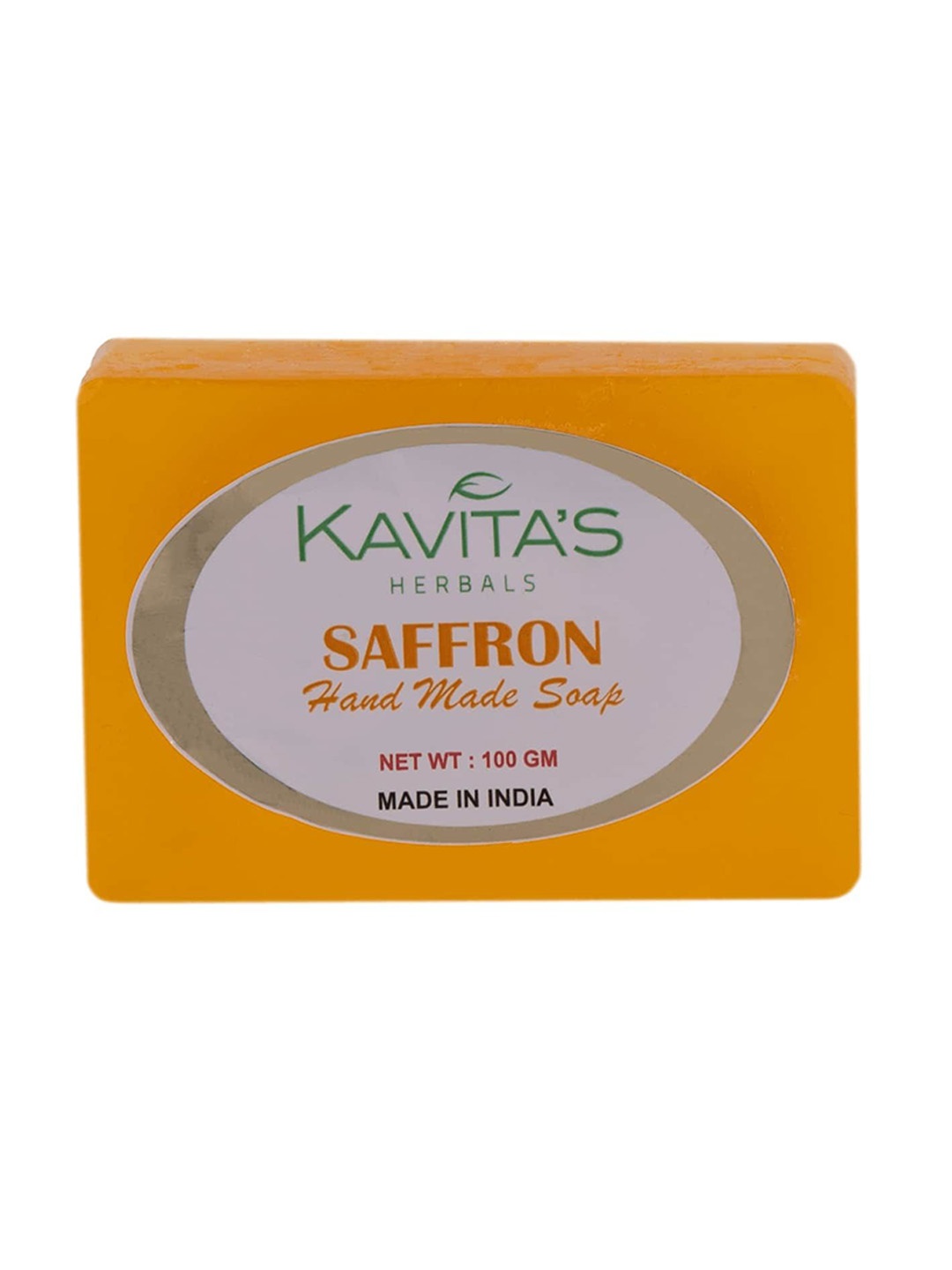 

Kavita Herbals Saffron With Honey Extracts Handmade Bath Soap- 100 g, Orange