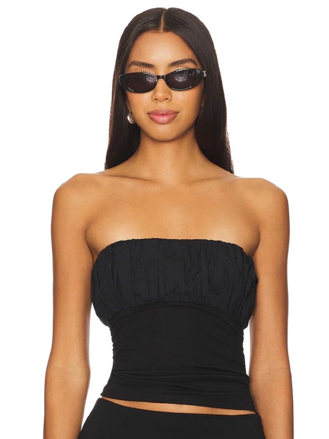 

Dracht Women Cotton Strapless Tube Crop Top, Black