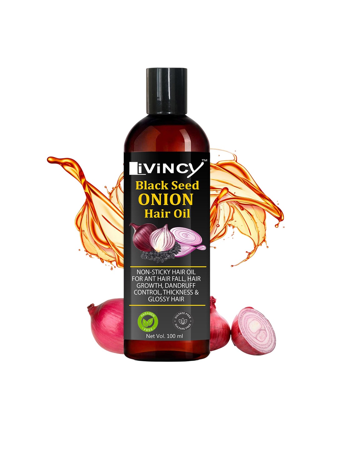 

LIVINCY Onion Hair Growth Oil - 100 ml, Transparent