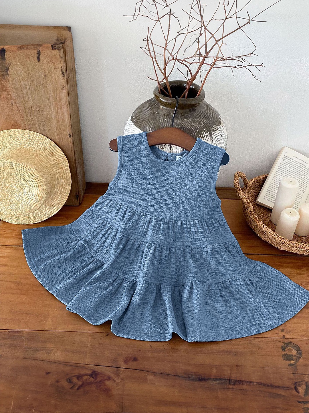 

LULU & SKY Solid A-Line Dress, Blue
