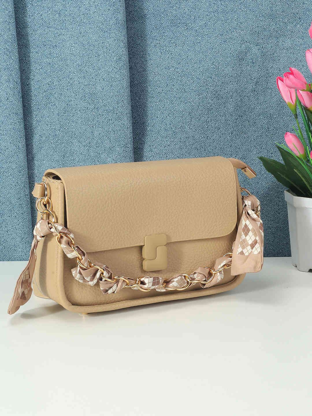 

Metro Structured Sling Bag, Beige