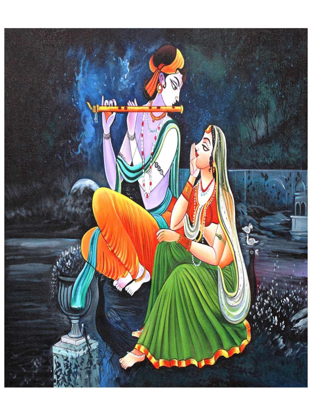 

Inephos Blue & Green Religious Canvas Wall Art