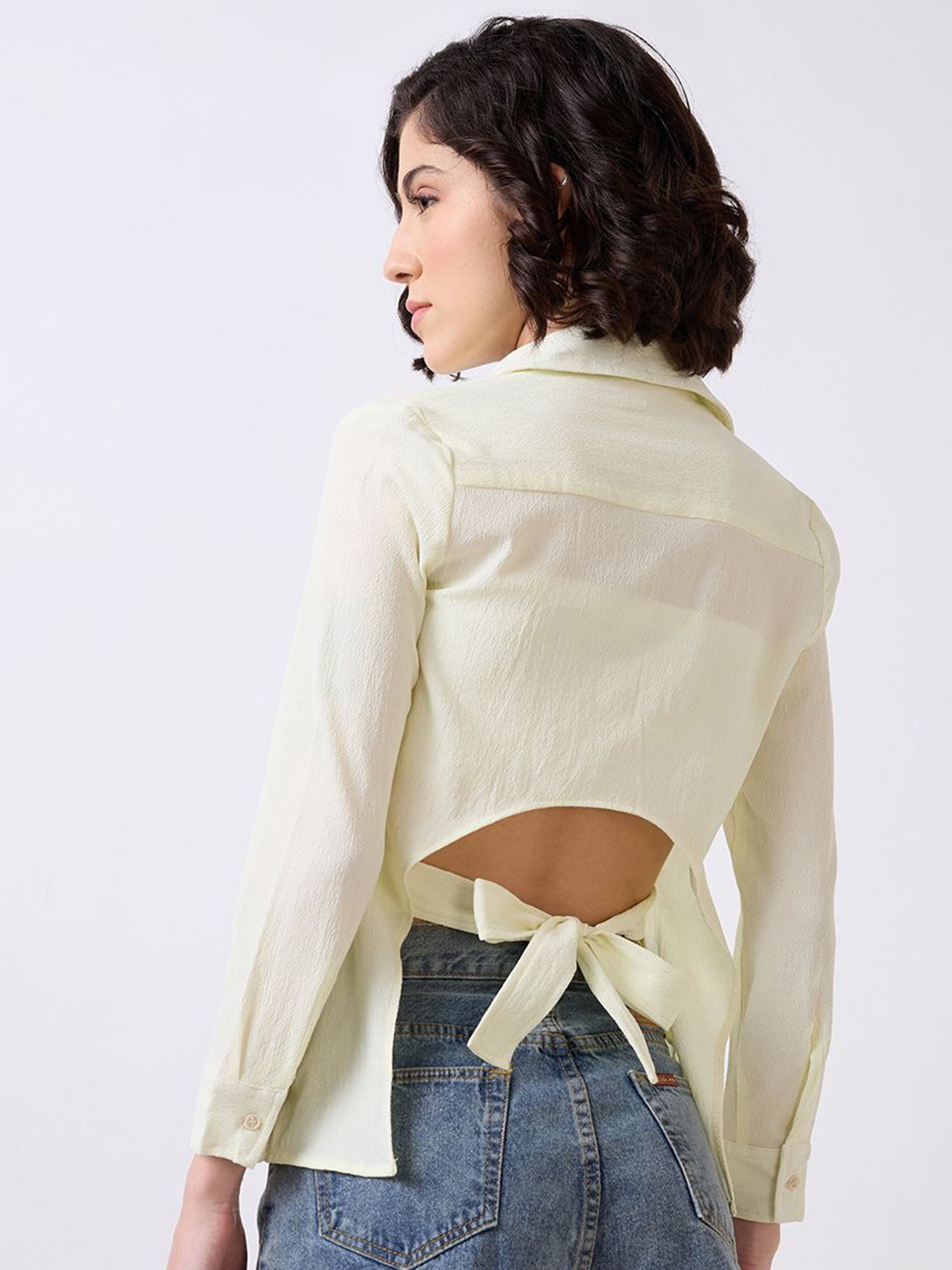 

SZN Women Classic Fit Spread Collar Solid Casual Shirt, Yellow