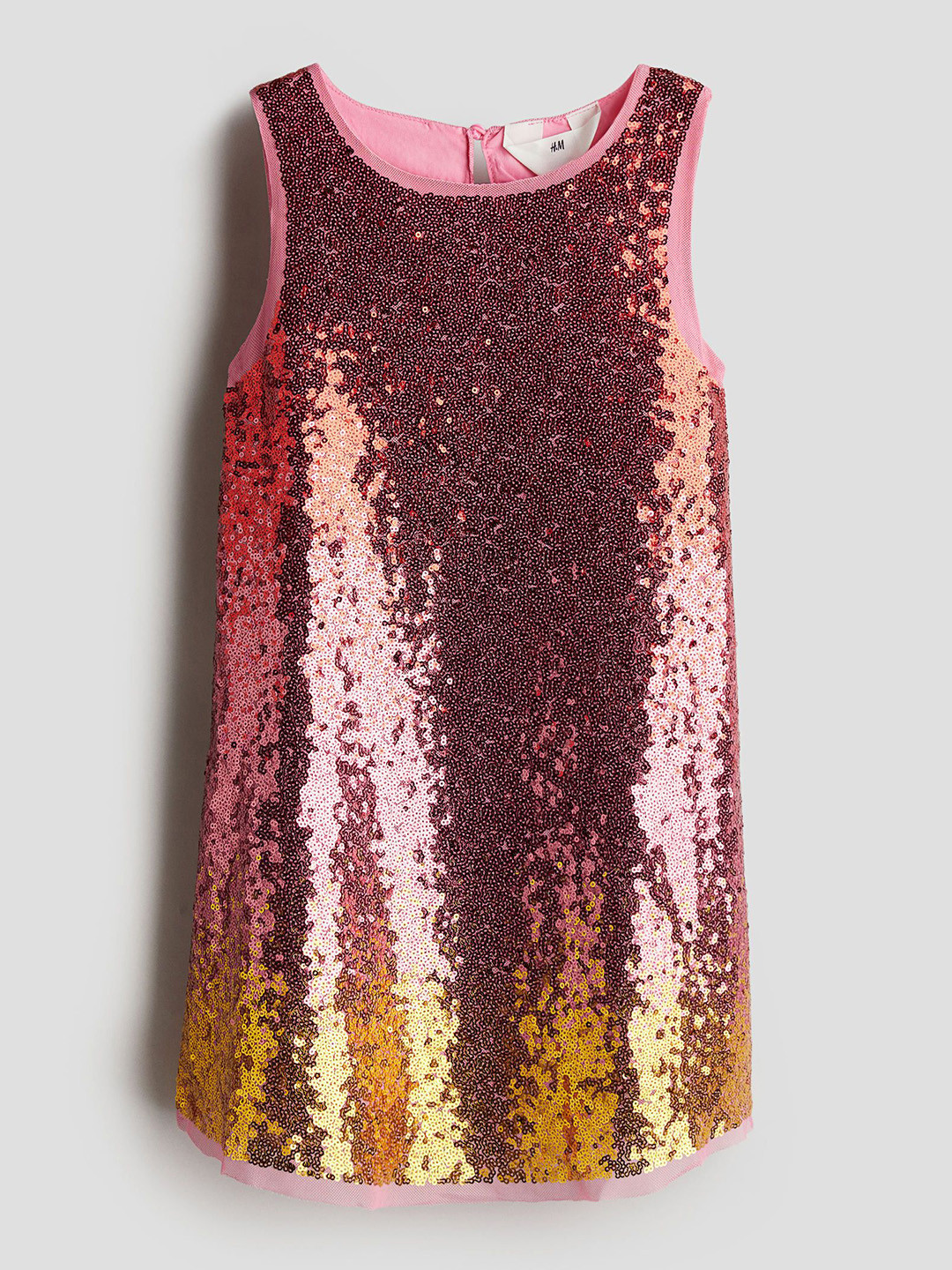 

H&M Sequined A-Line Dress, Pink