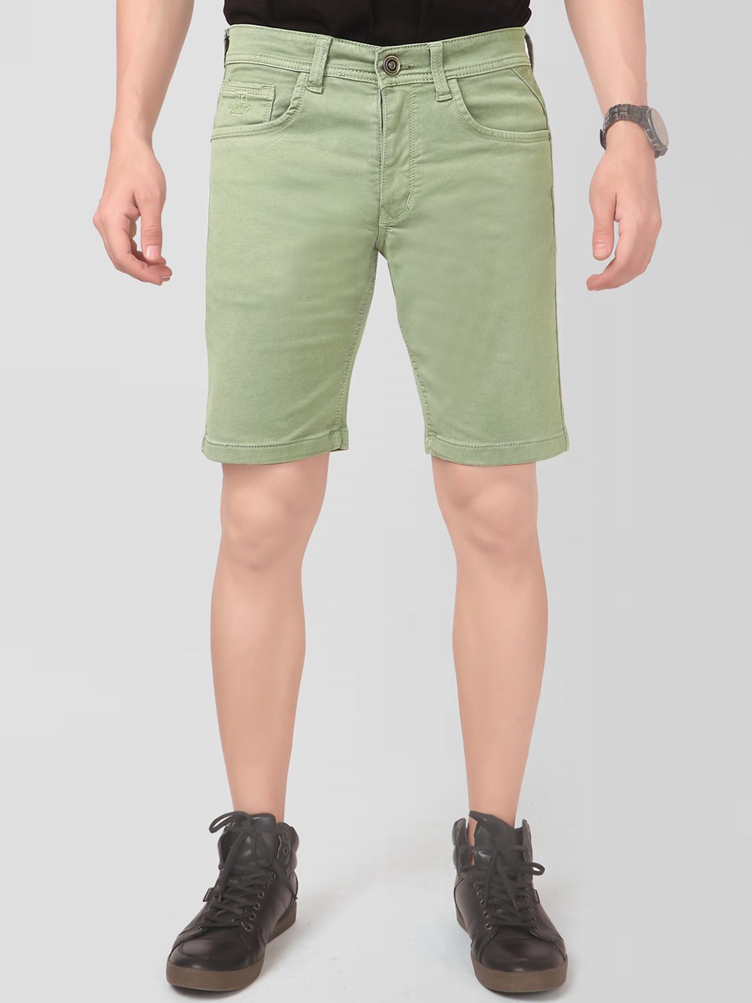 

TCI Men Denim Denim Shorts, Lime green