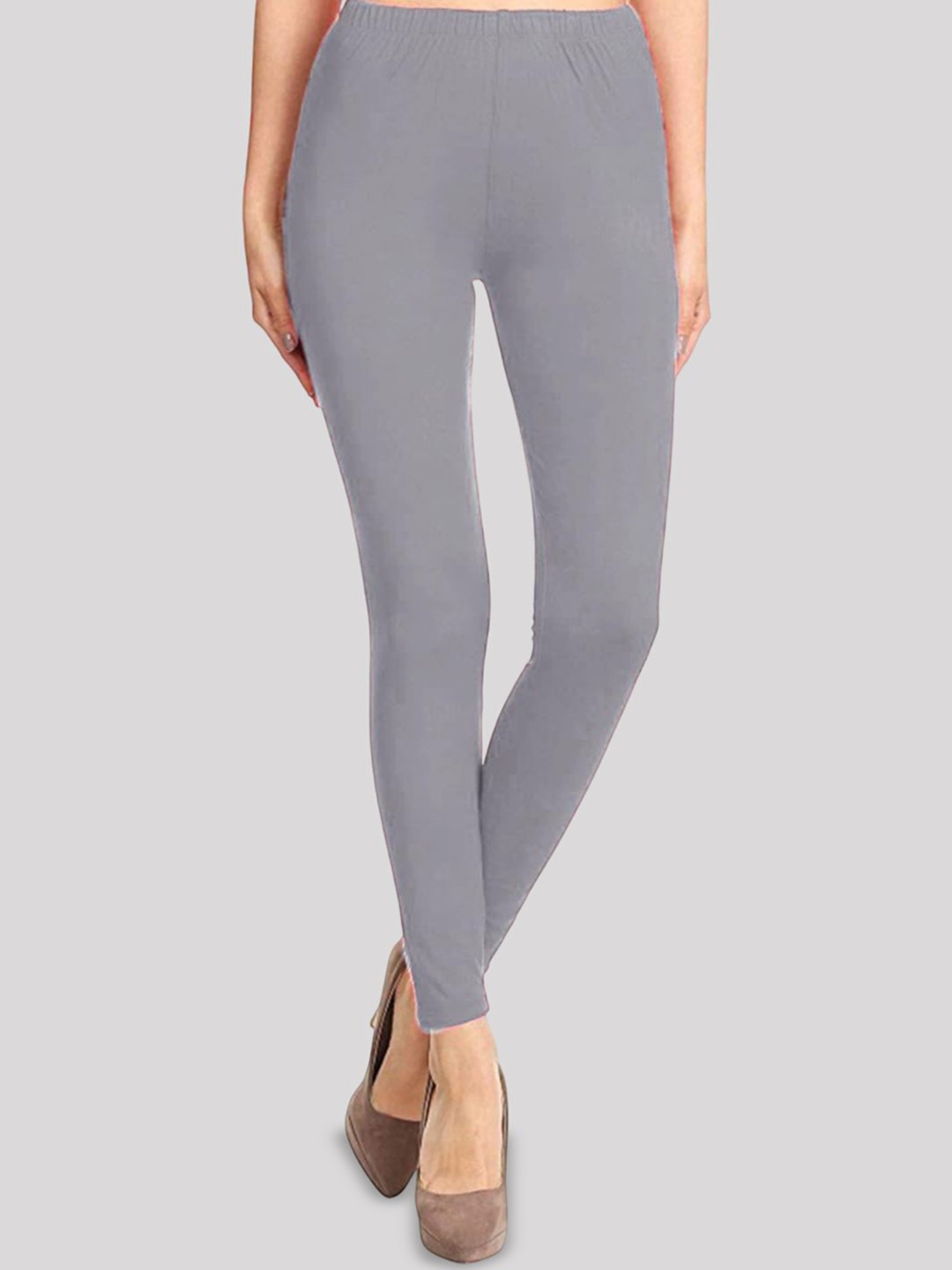 

Jaanvi Women Slim Fit Stretch Ankle Length Leggings, Grey