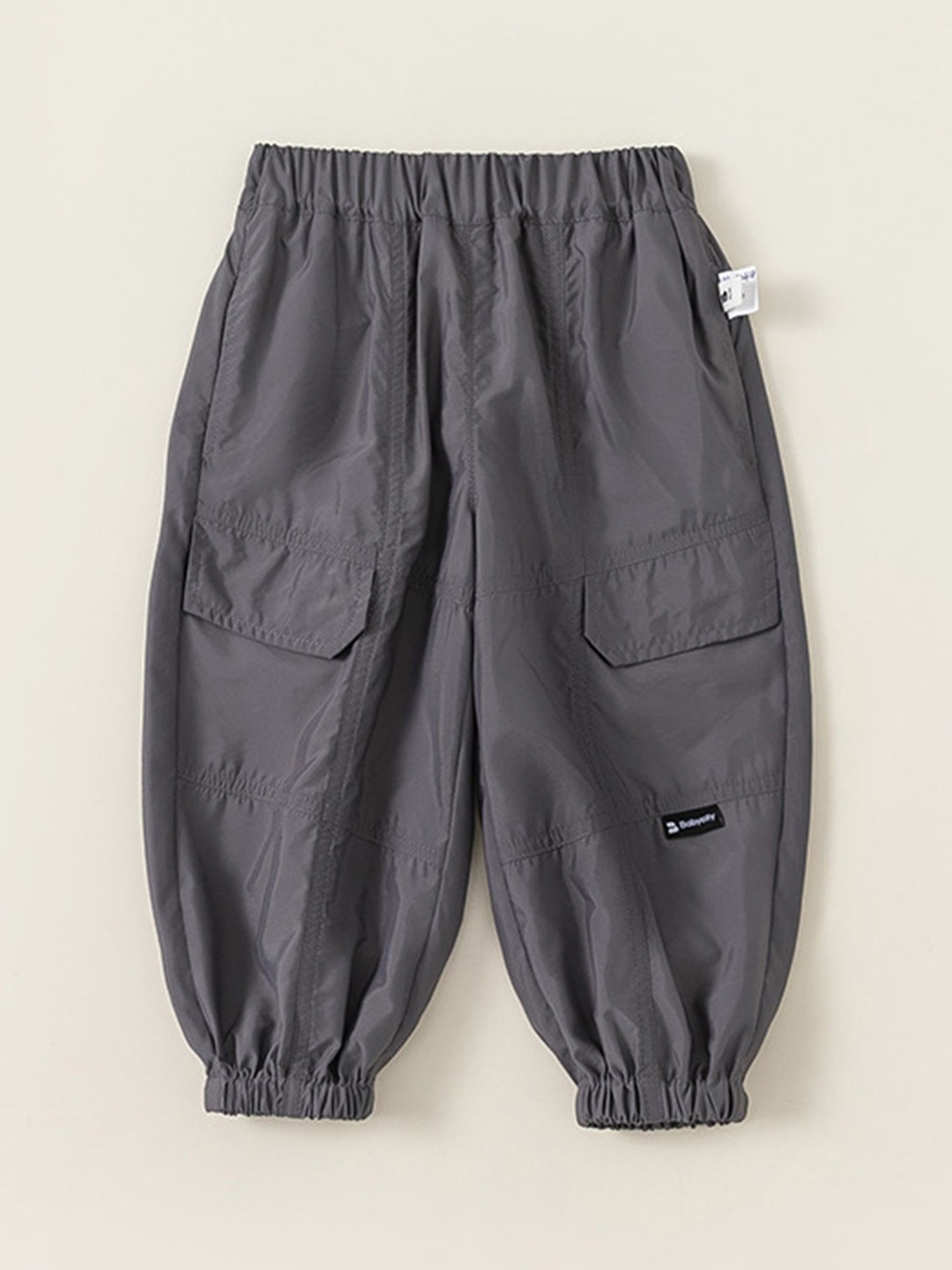 

LULU & SKY Boys Tapered Fit High-Rise Joggers Trousers, Grey