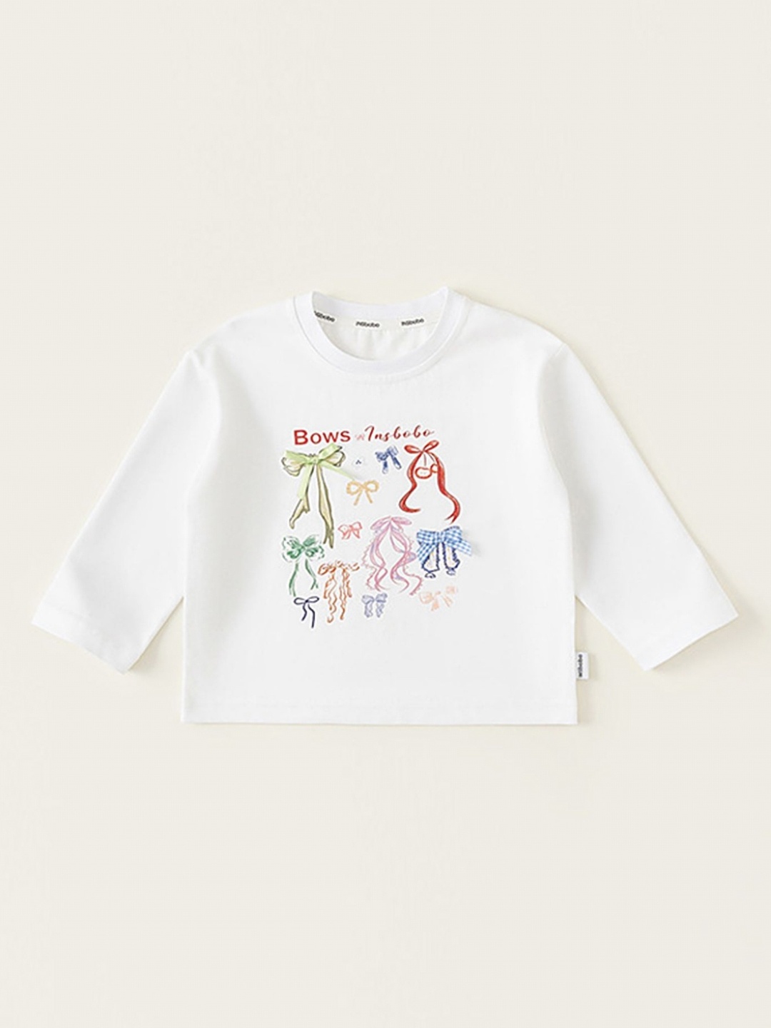 

LULU & SKY Girls Graphic Printed Round Neck Cotton T-shirt, White