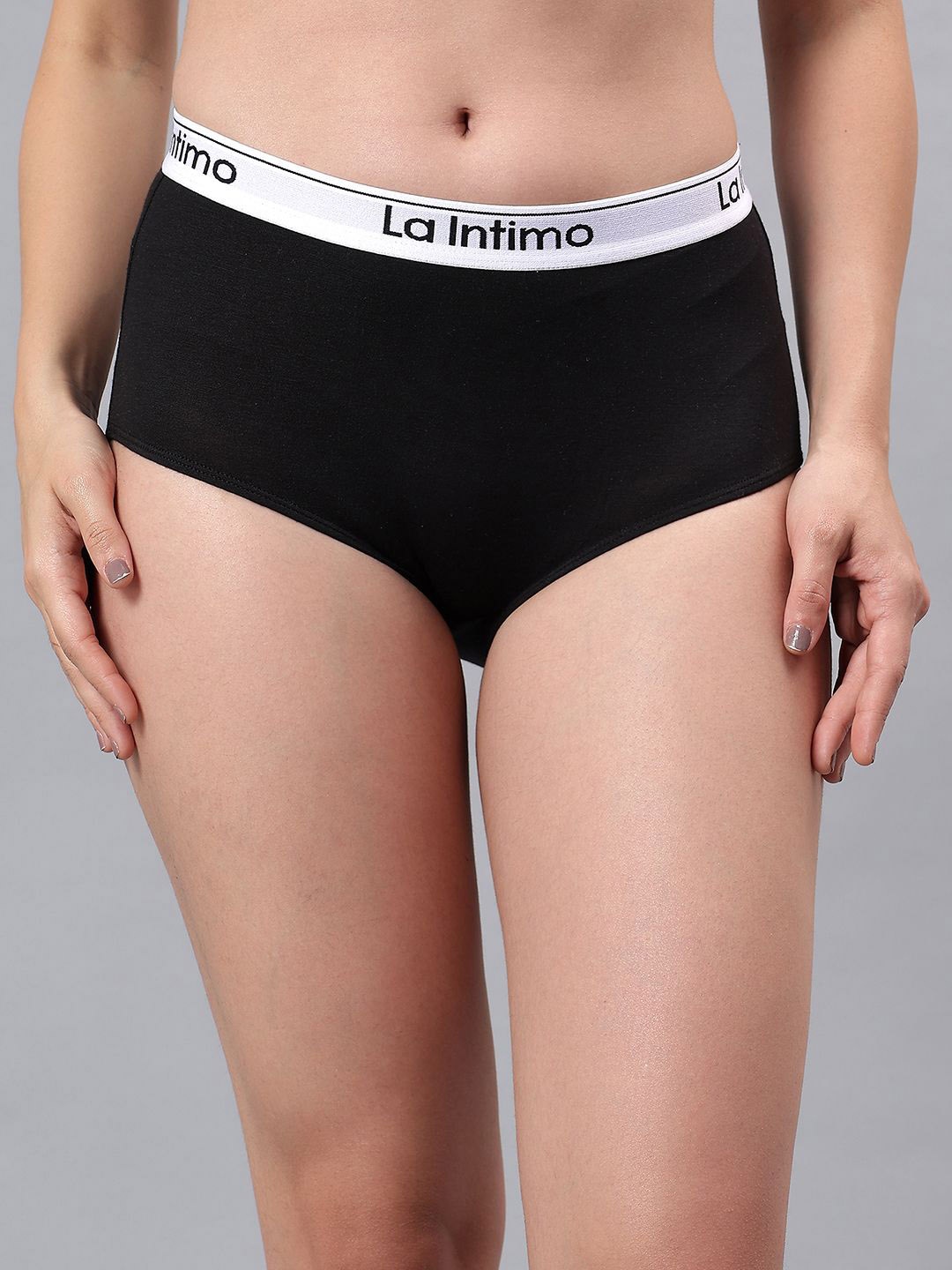 

La Intimo Low-Rise Boy Short Briefs LXFUFB01BK, Black