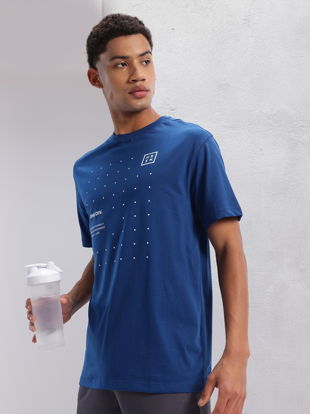 

HRX by Hrithik Roshan Printed Training T-shirt, Blue