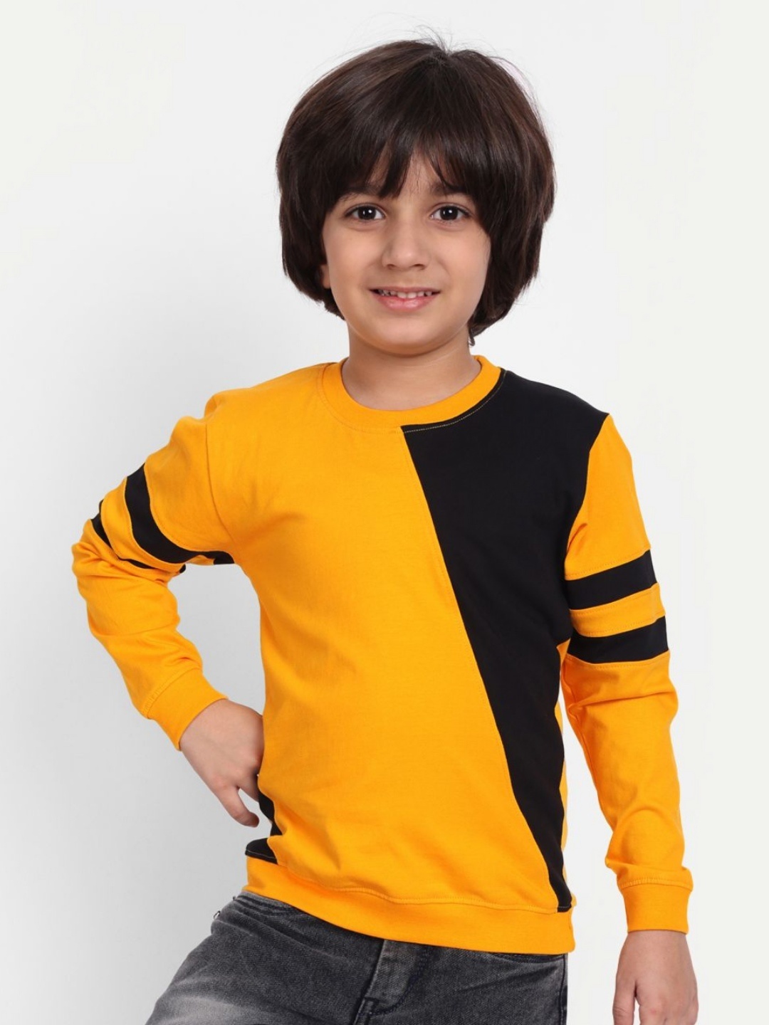 

Provogue Boys Striped T-shirt, Mustard