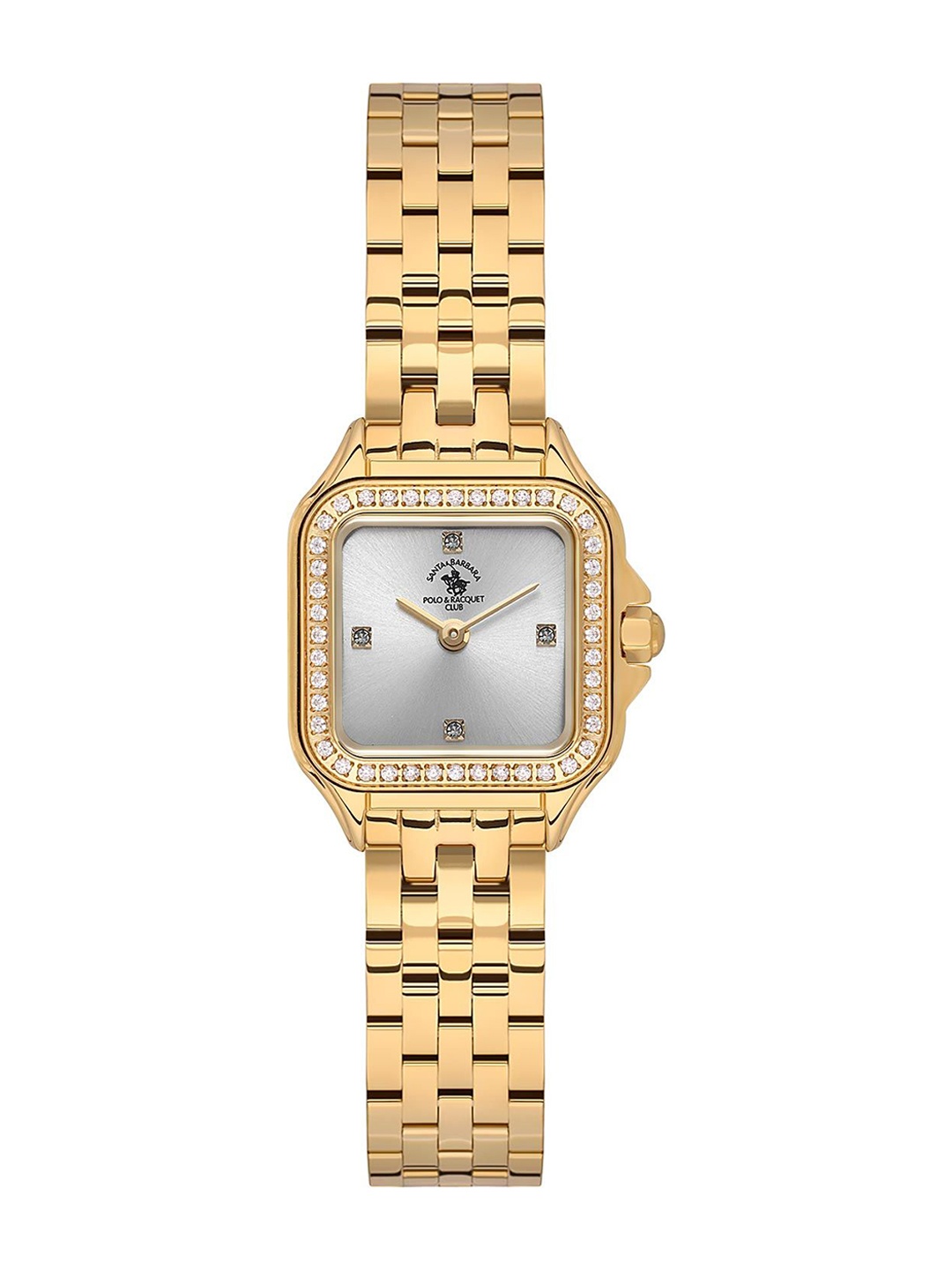 

SANTA BARBARA POLO & RACQUET CLUB Women Square Dial Stainless Steel Watch SB.1.10597-2, Gold