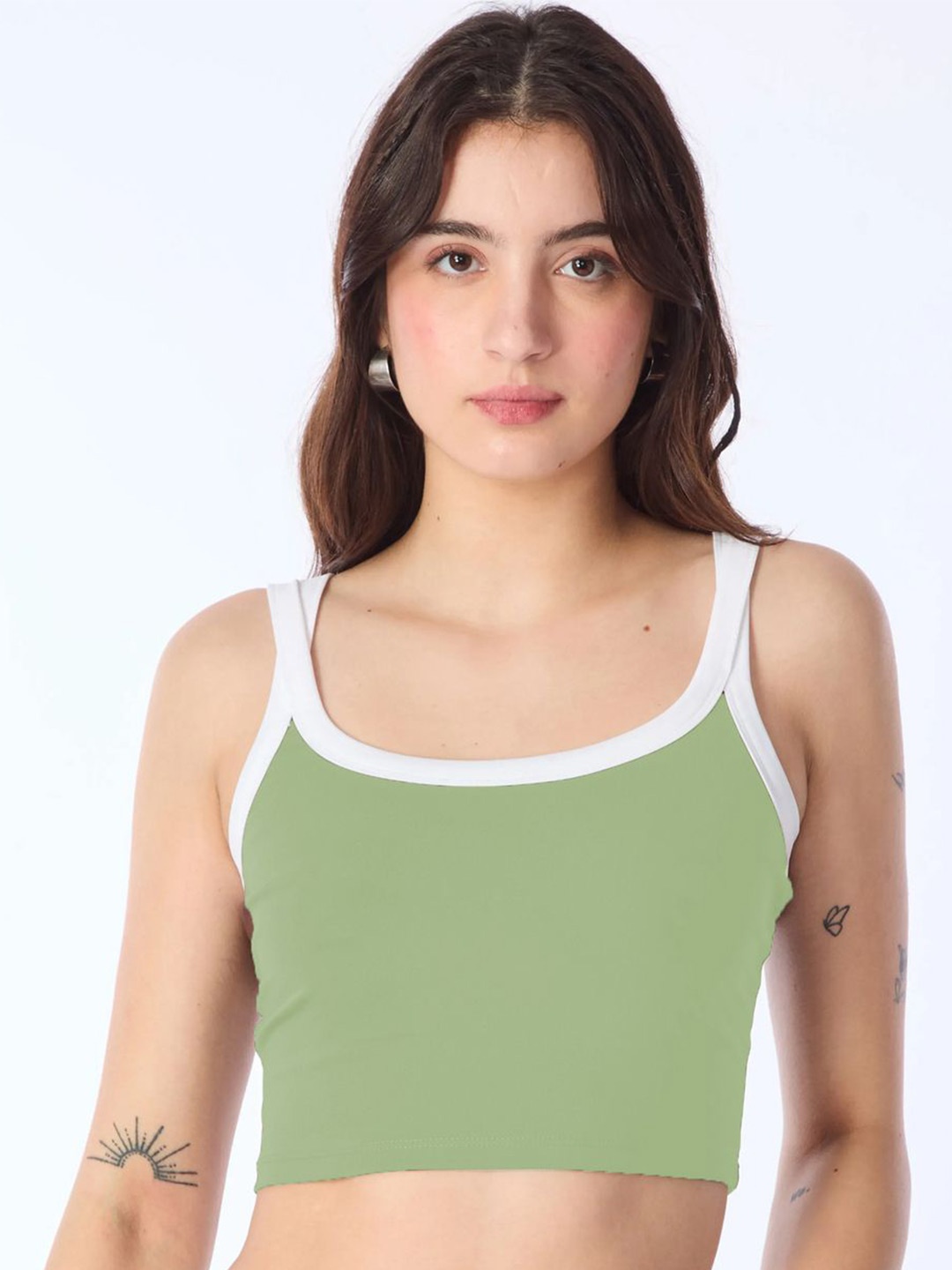 

Moda Rapido Crepe Crop Top, Teal