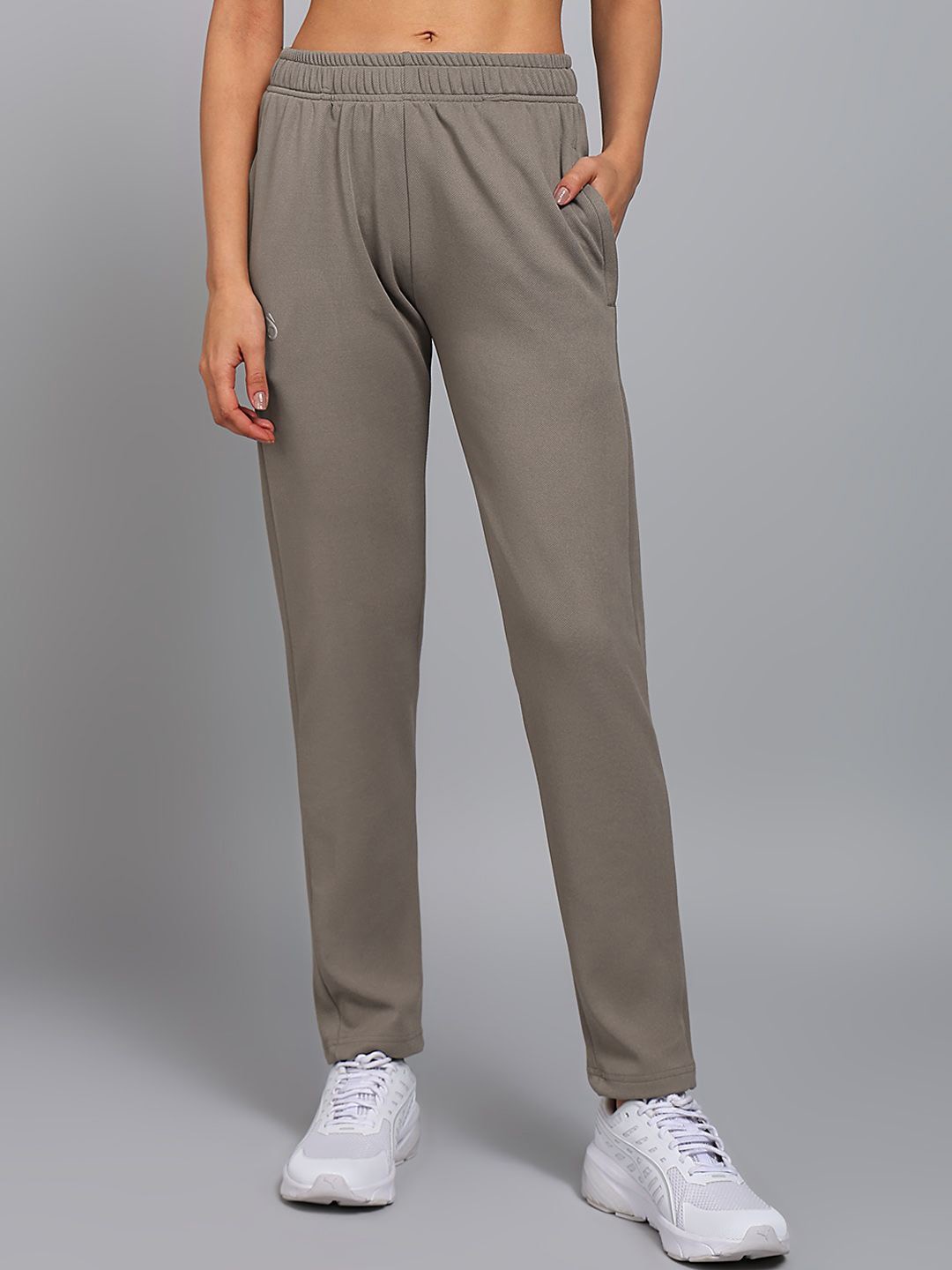 

Moda Rapido Women Dri-FIT Mid-Rise Slim Fit Track Pants, Khaki
