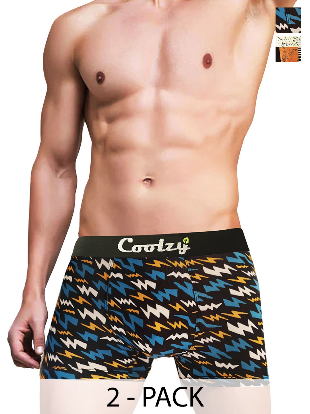

COOLZY Pack Of 2 Printed Trunk RUCPTN2K008-S, Blue