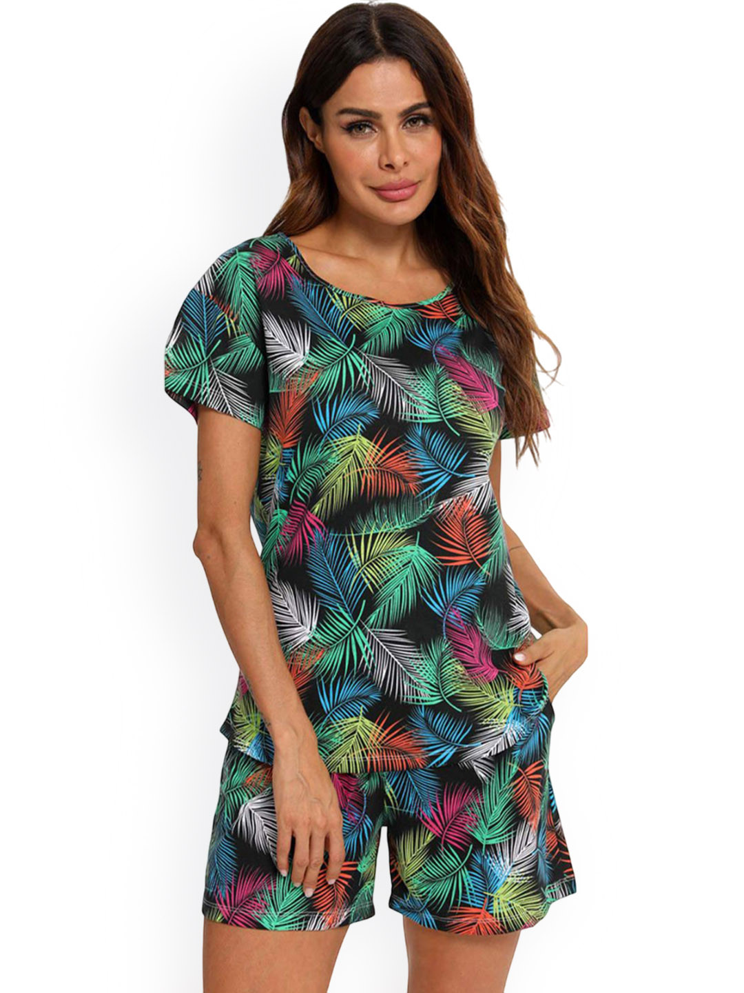 

Beera Women Printed Night suit, Green