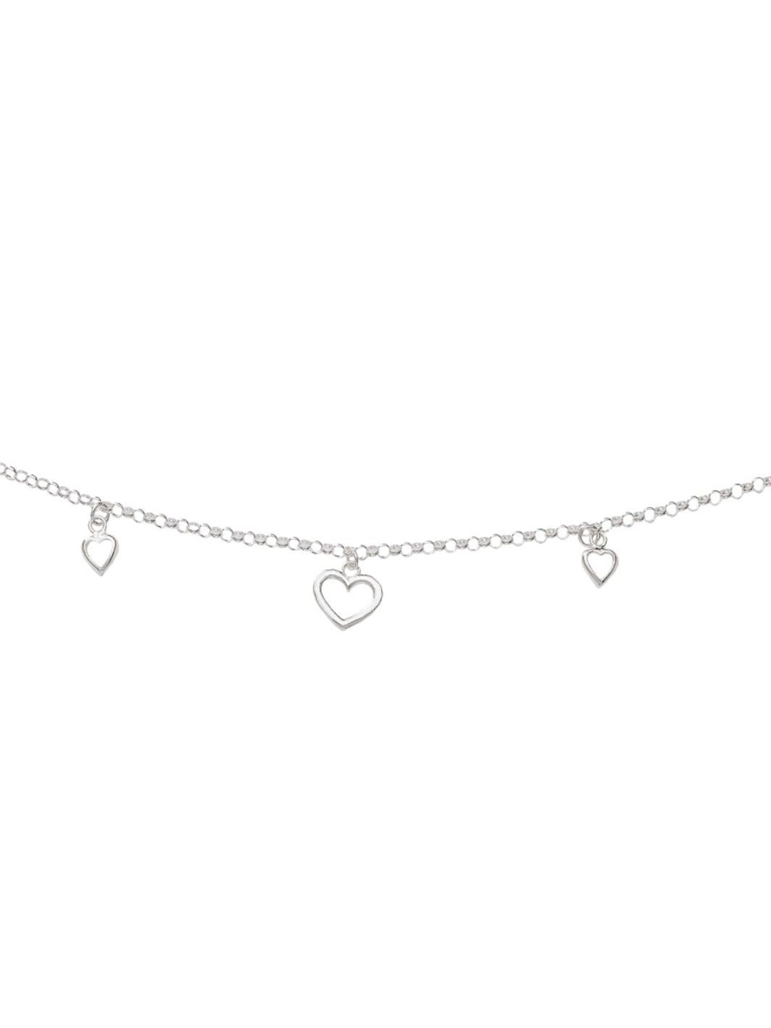 

Taraash 925 Sterling Silver Heart Shaped Charm Anklet