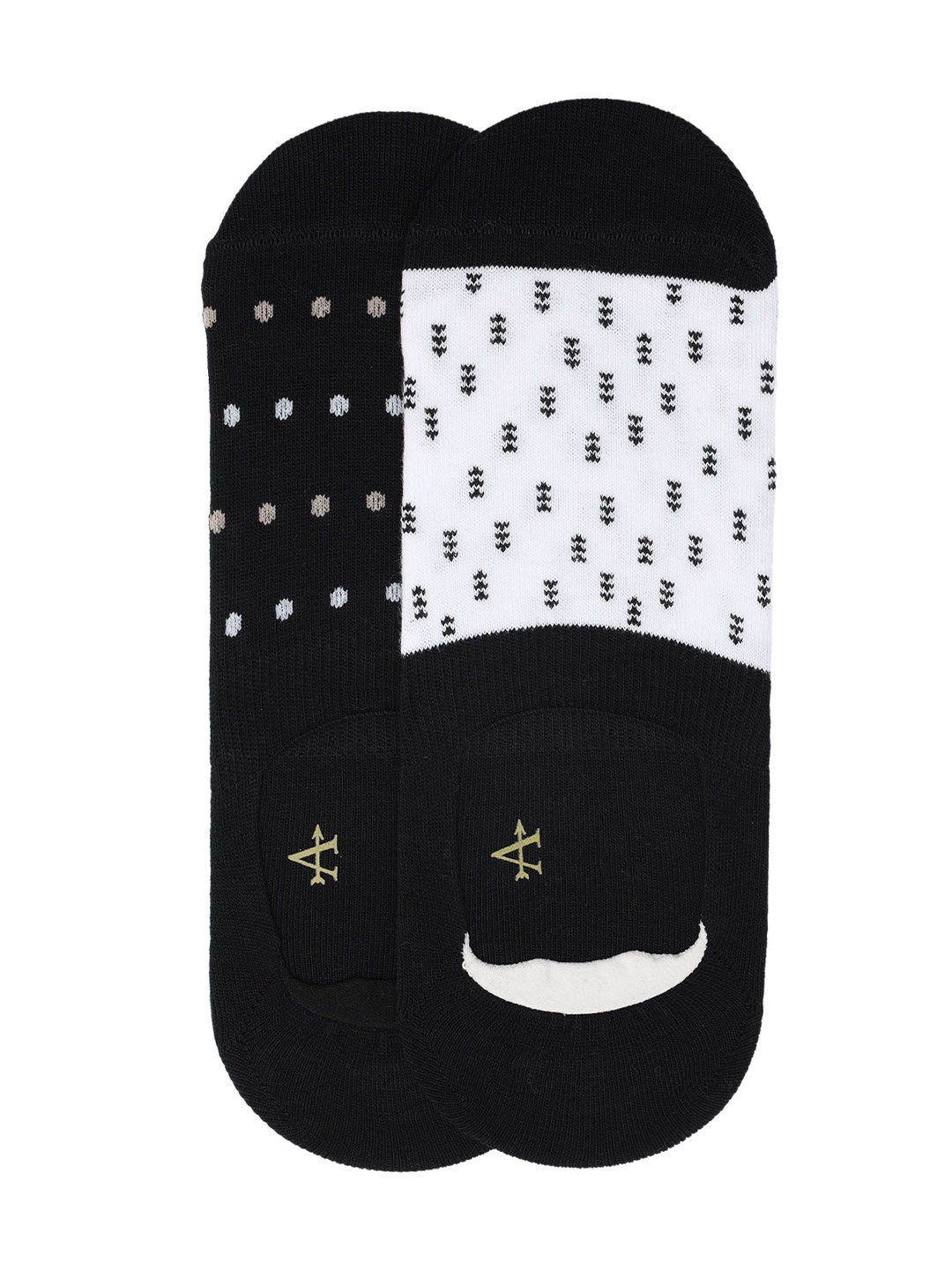 

Arrow Men Pack Of 2 Patterned Shoe Liner Socks, Black