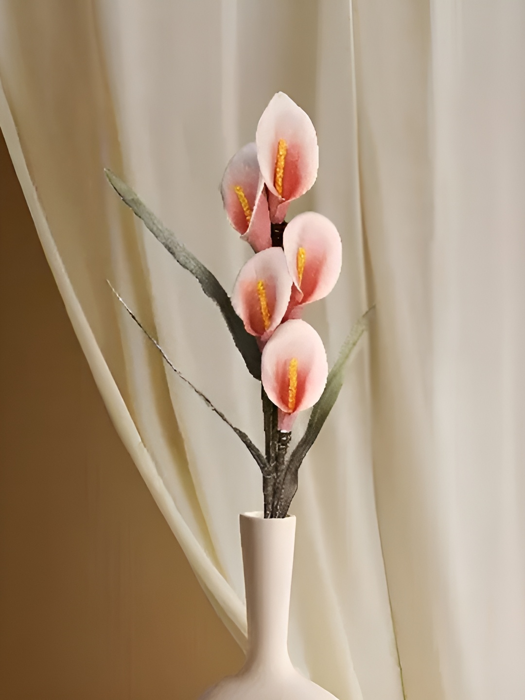 

Royaloak Orange And Green Five Head Calla Lily Foam Artificial Flower Stick