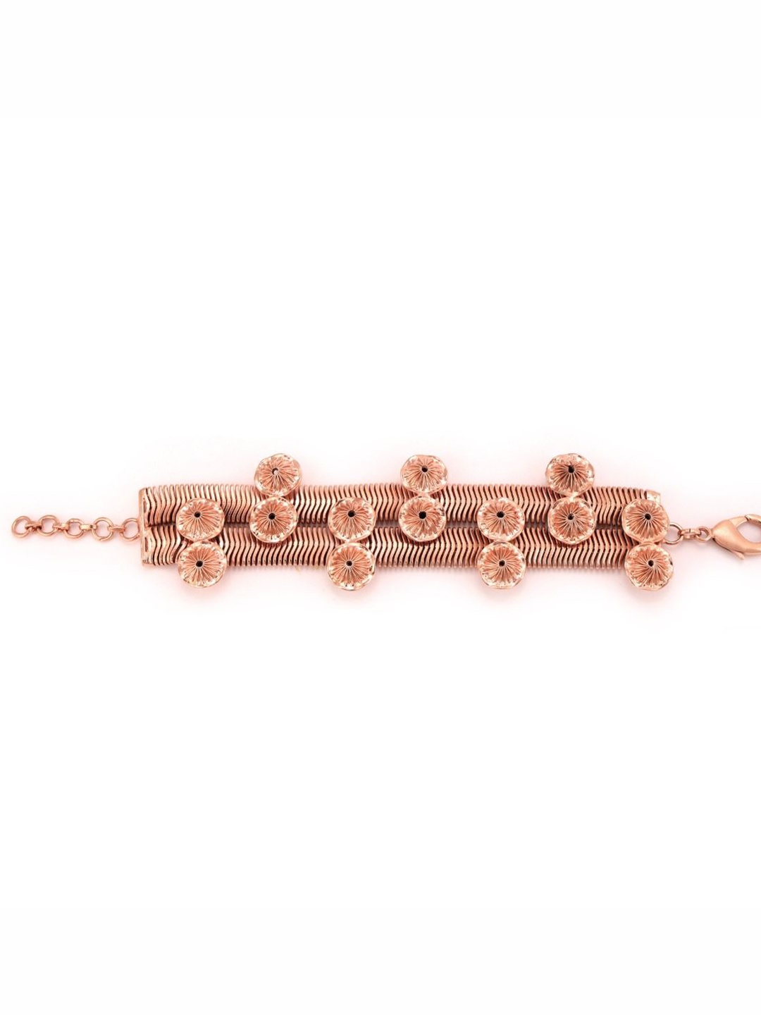 

Trupti Mohta Women Brass Rose Gold-Plated Wraparound Shell Bracelet