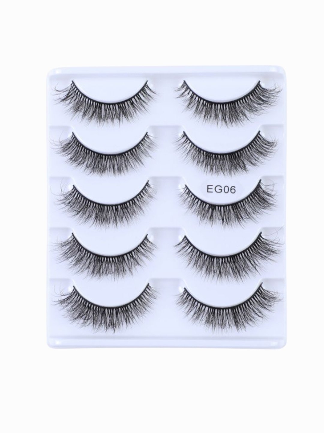 

EUROPE GIRL Set Of 5 Feather Luxe Eyelashes- EG06, Black