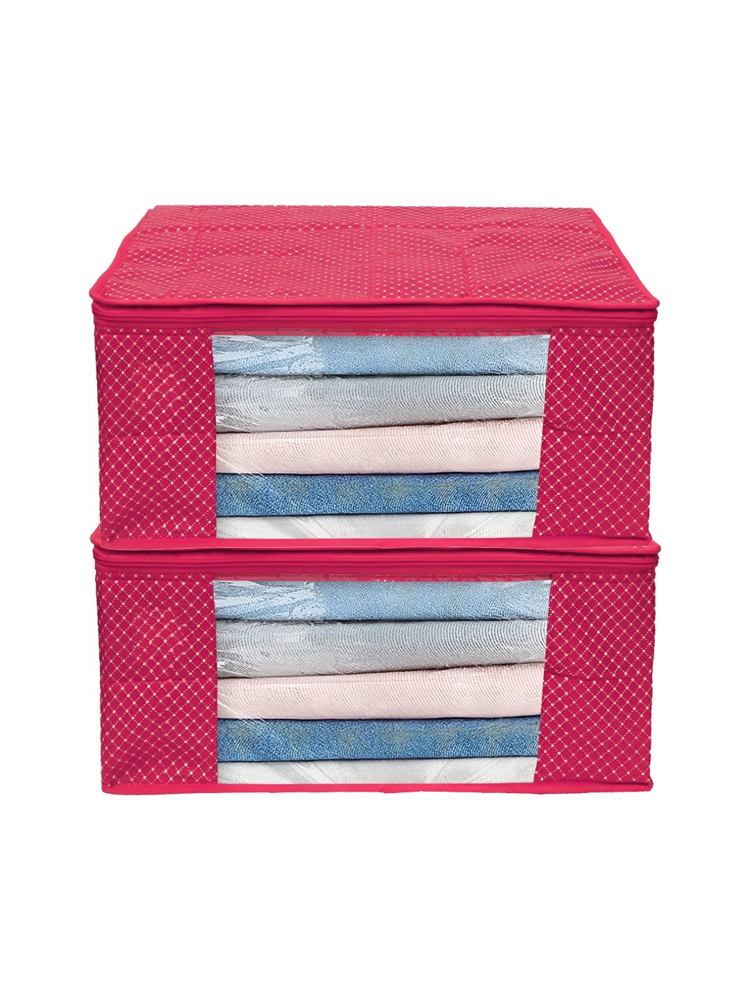 

ANKIT INTERNATIONAL Pink Set of 2 Super Strong Multi-Utility Organisers