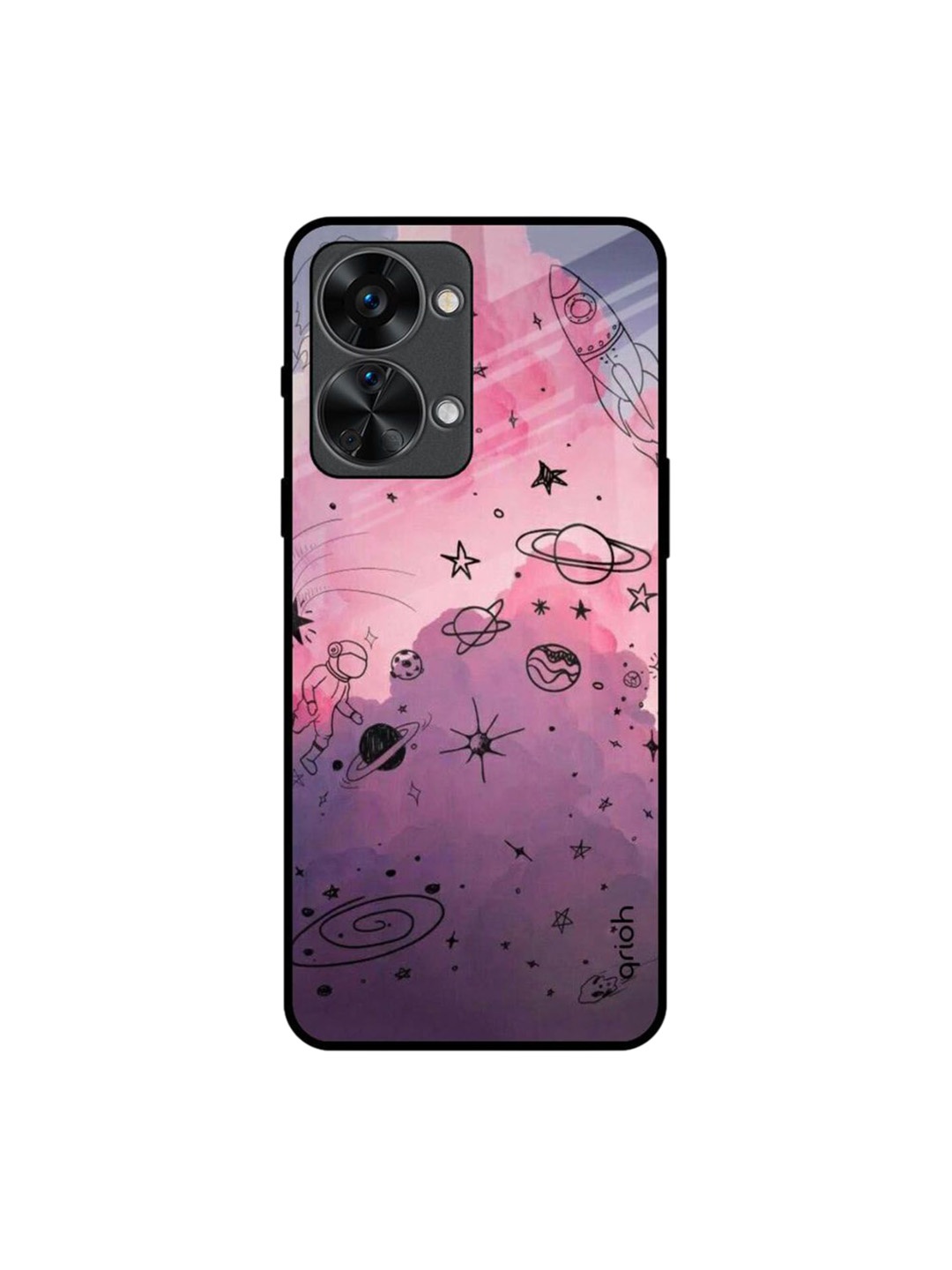 

QRIOH Space Doodles Printed Oneplus Nord 2T Back Case, Purple