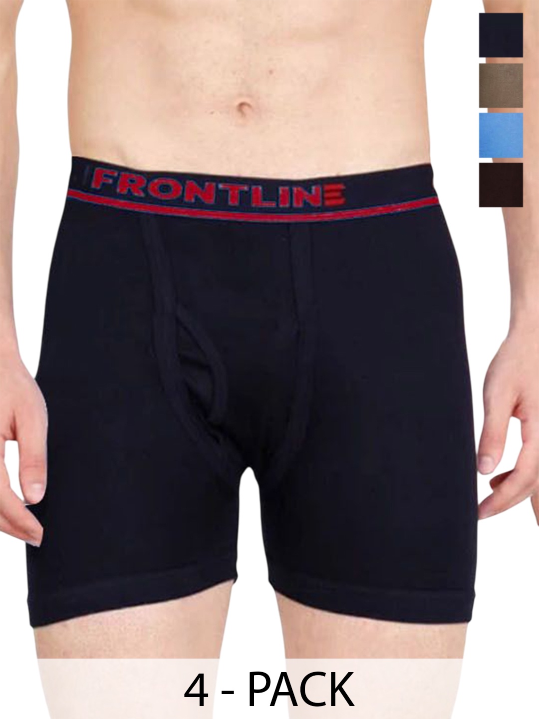 

Rupa Men Pack Of 4 Assorted Cotton Long Trunks Frontline-DCIF-4--85