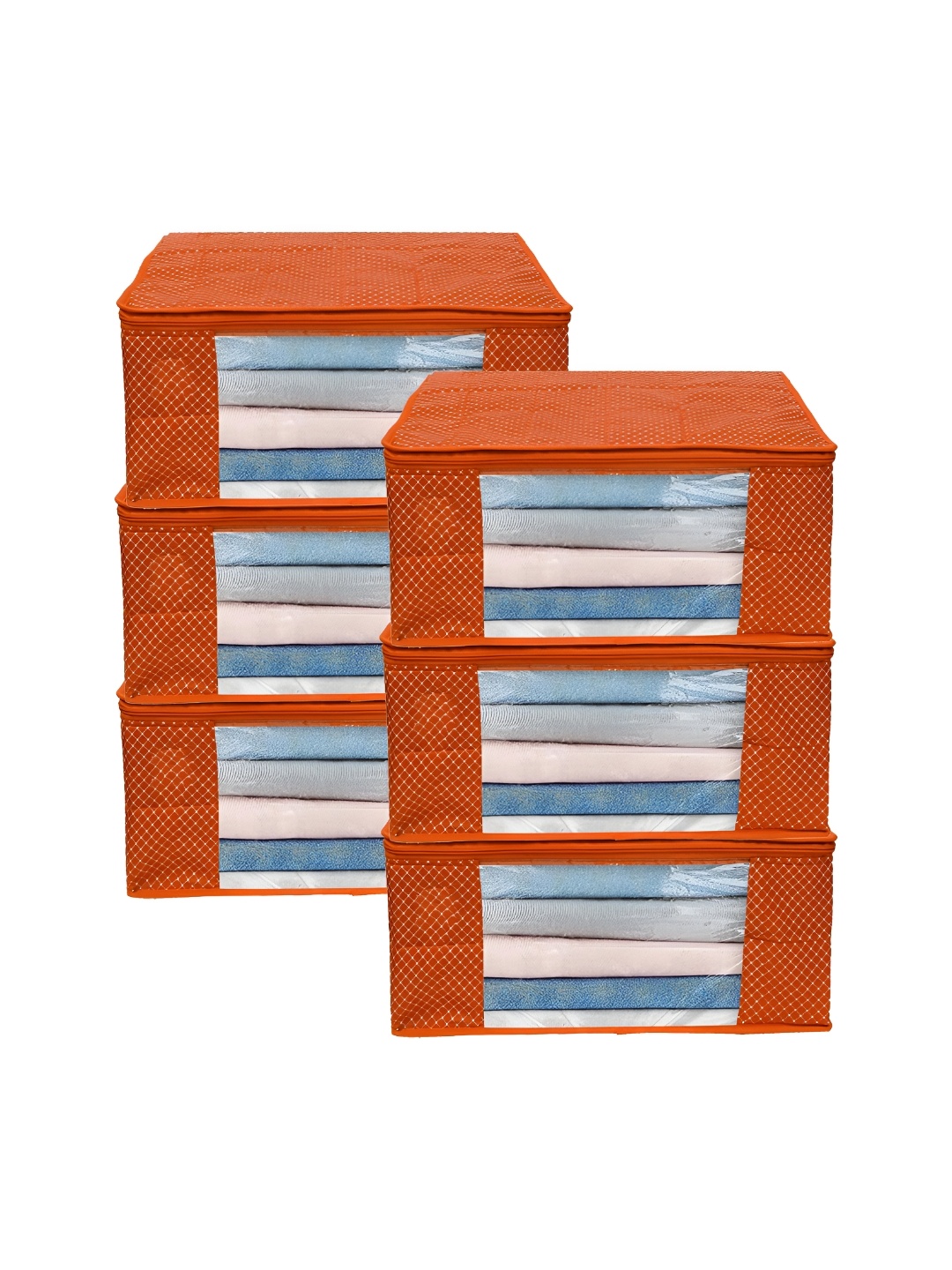 

ANKIT INTERNATIONAL Orange Set of 6 Super Strong Multi-Utility Organisers
